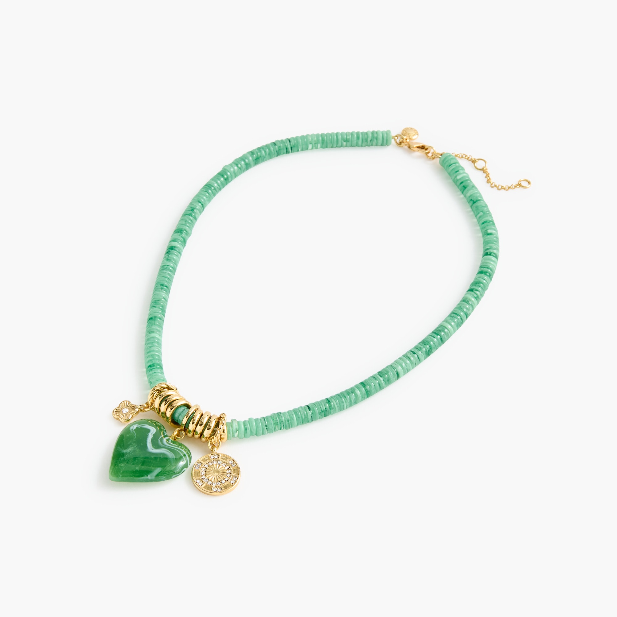 Beaded charm necklace