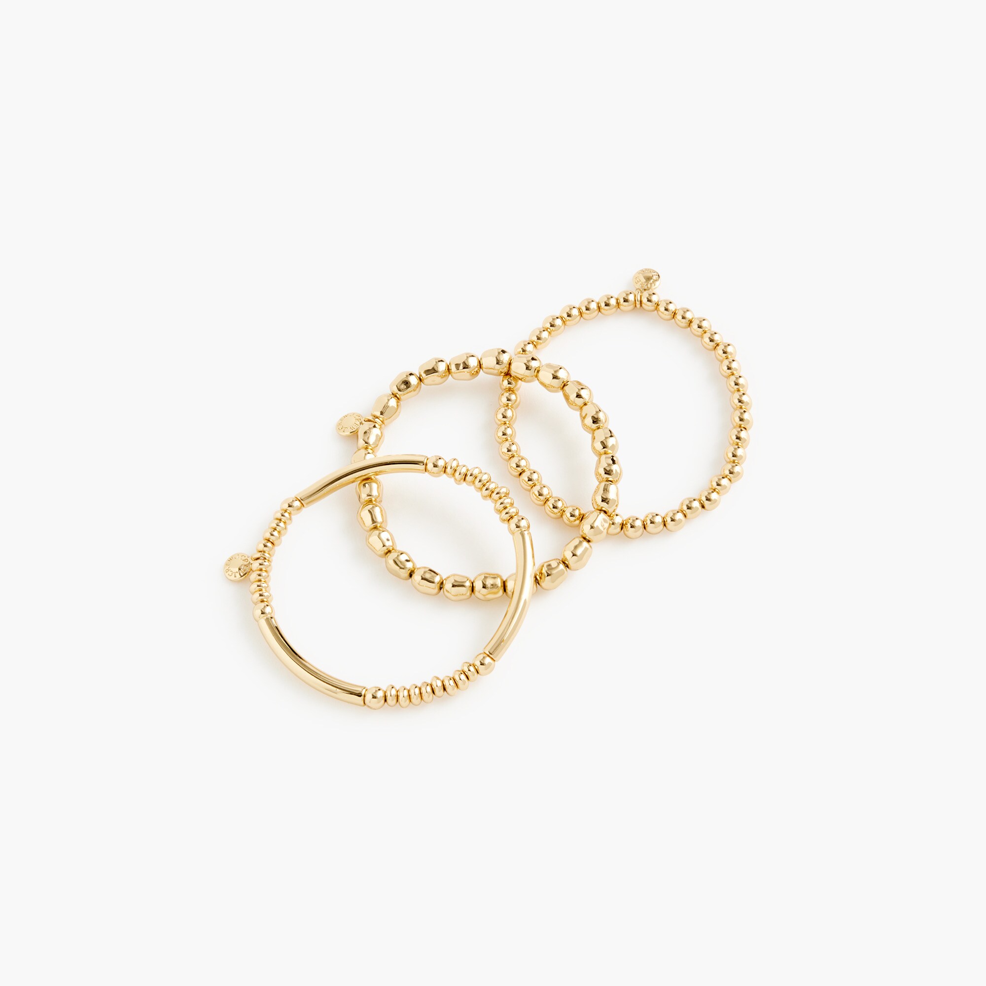 assorted gold stretch bracelets pack-of-three for women