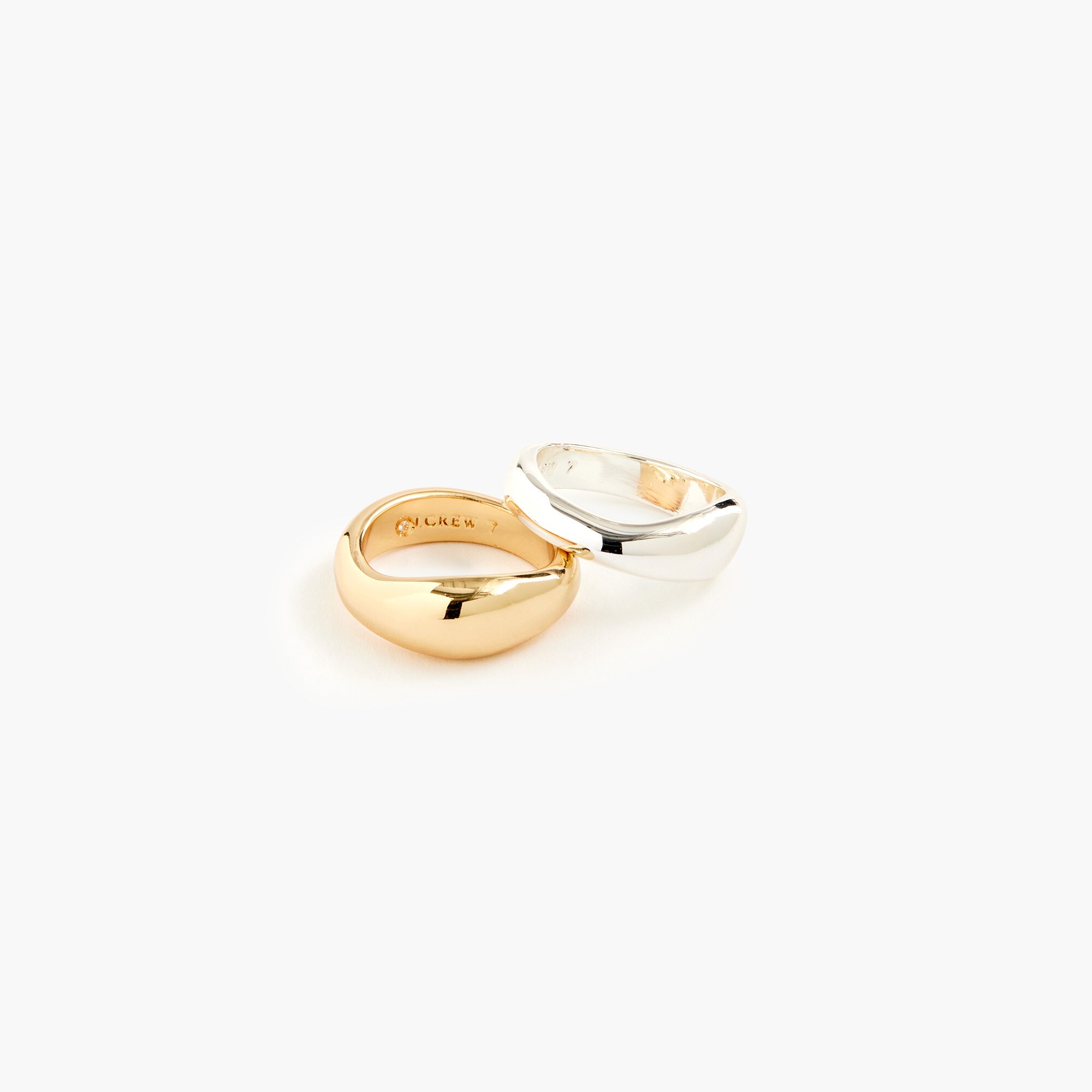 mixed-metal teardrop ring for women