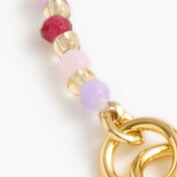 Tiny multicolored beaded necklace PINK MULTI
