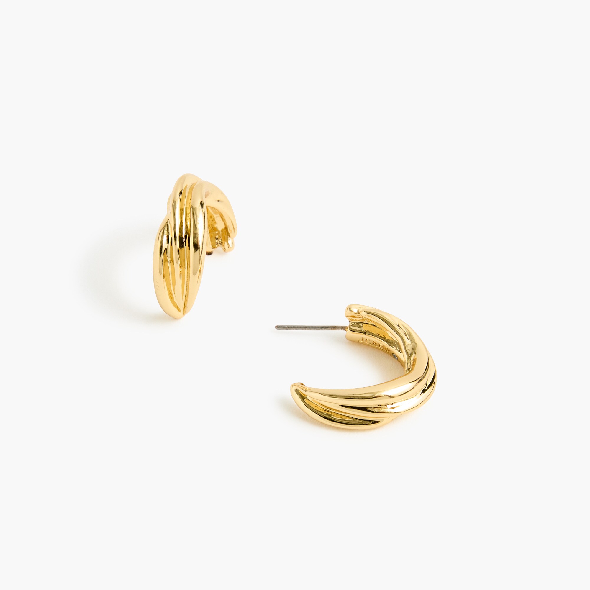 twisted cable hoop earrings for women