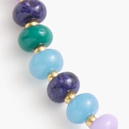 Oval beaded necklace BLUE GREEN MULTI