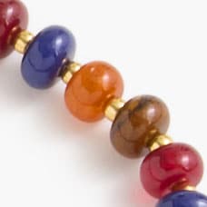 Oval beaded necklace AUTUMNAL MULTI