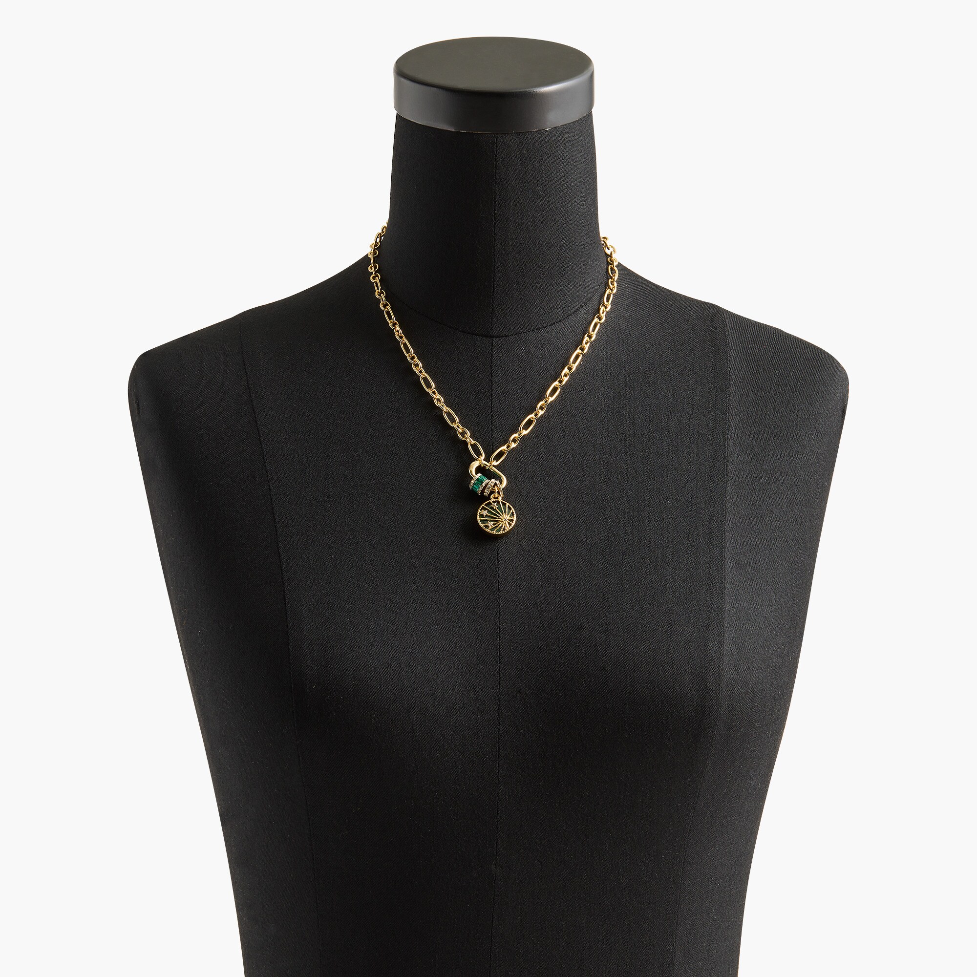 Pavé pendant charm necklace