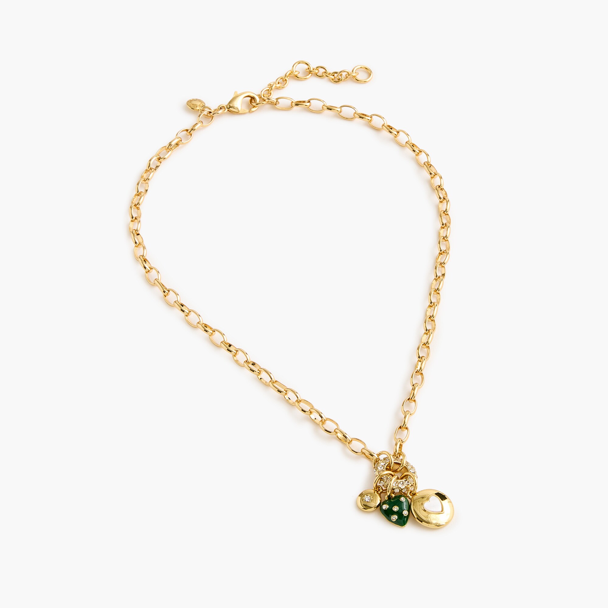 Double-chainlink charm necklace