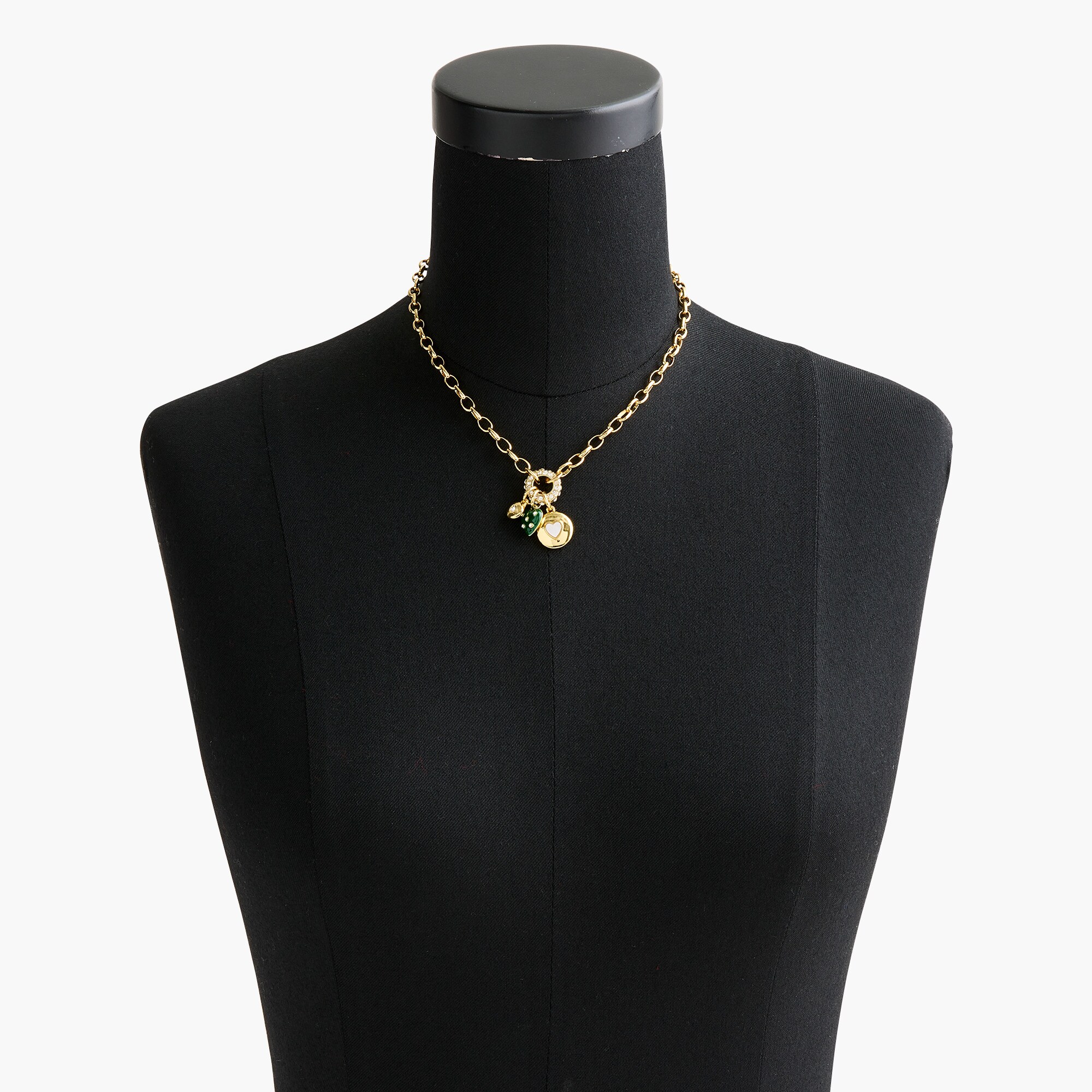 Double-chainlink charm necklace
