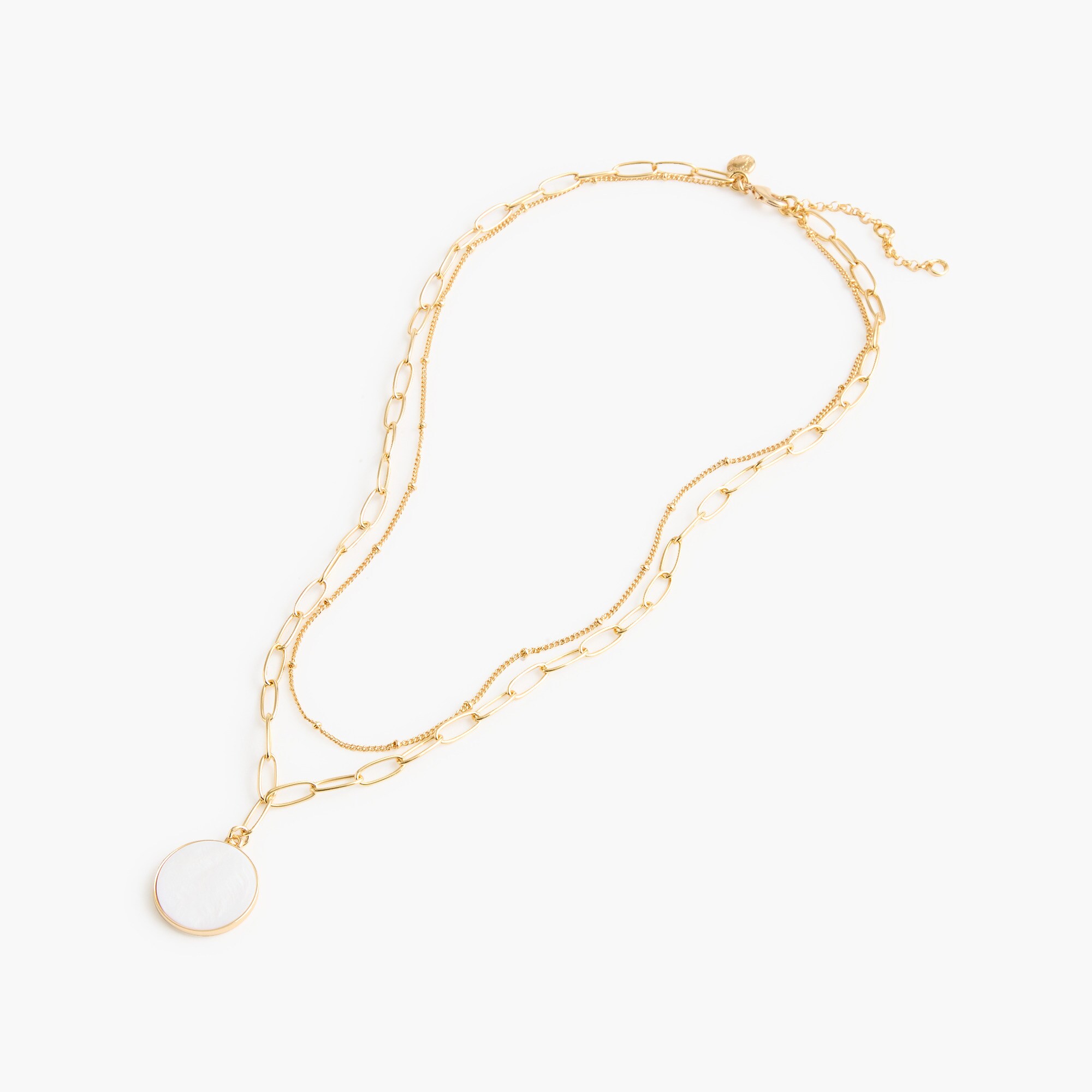 circle pendant layering necklace for women