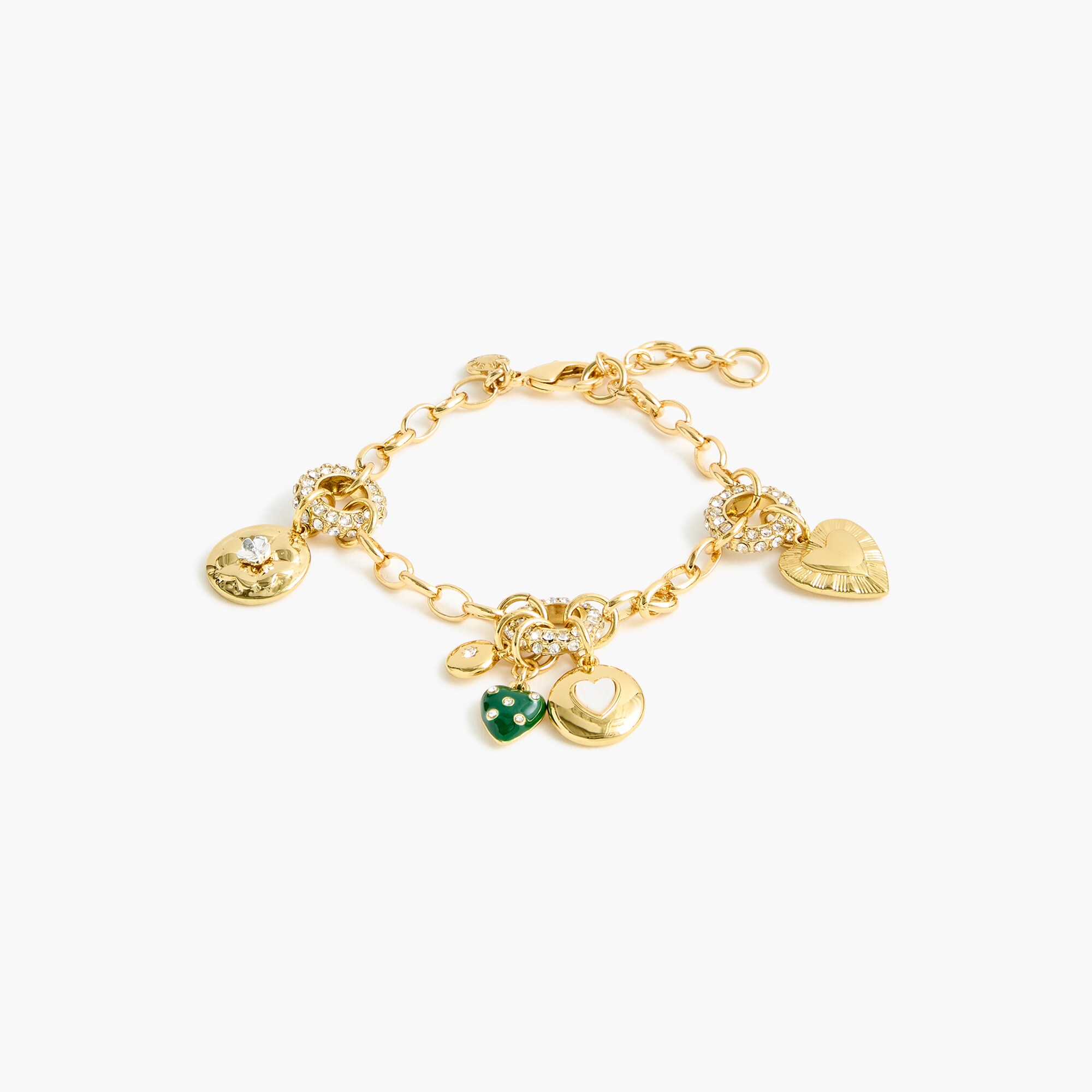 double-chainlink charm bracelet for women