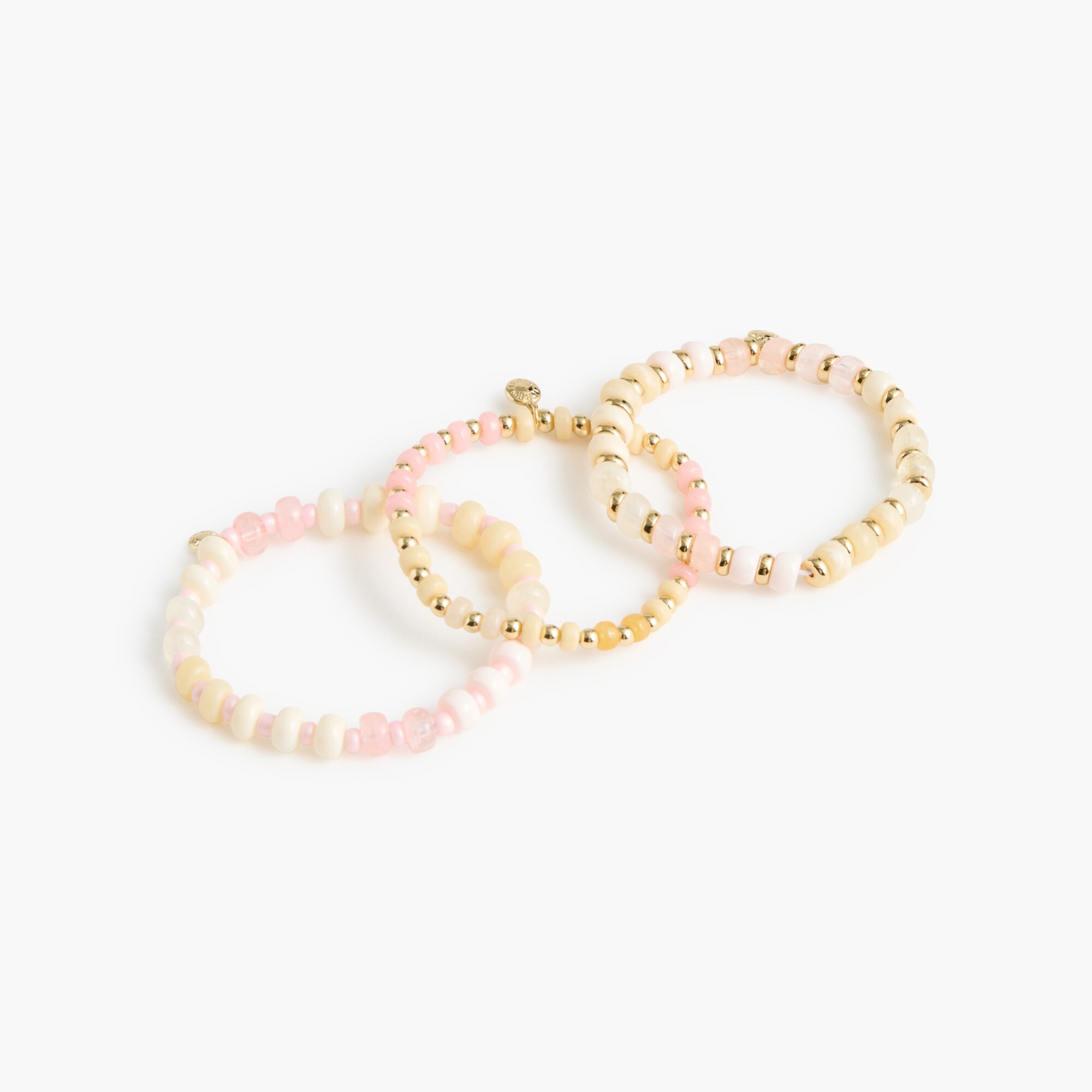 oval beaded bracelets set-of-three for women