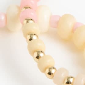 Oval beaded bracelets set-of-three MULTI