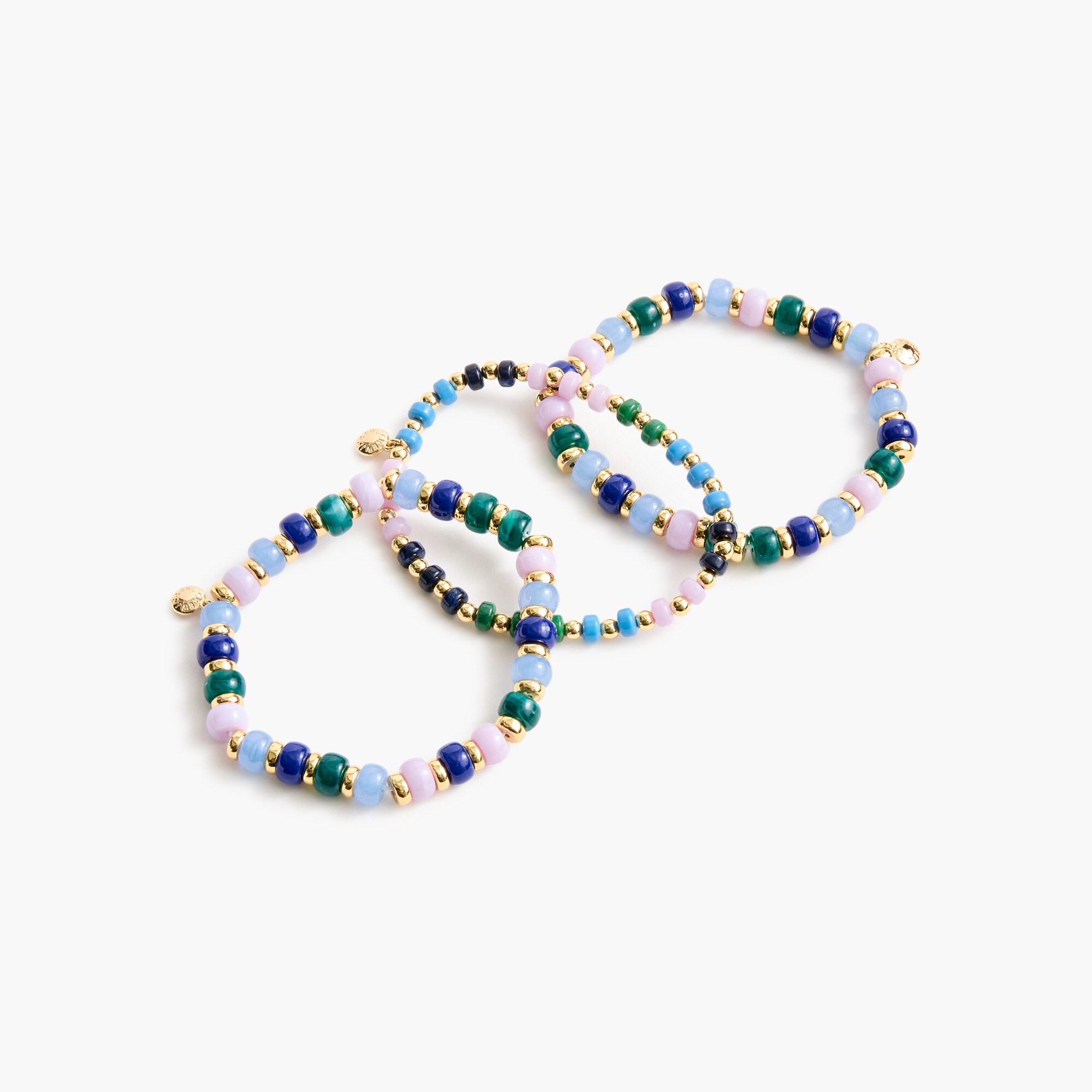 oval beaded bracelets set-of-three for women
