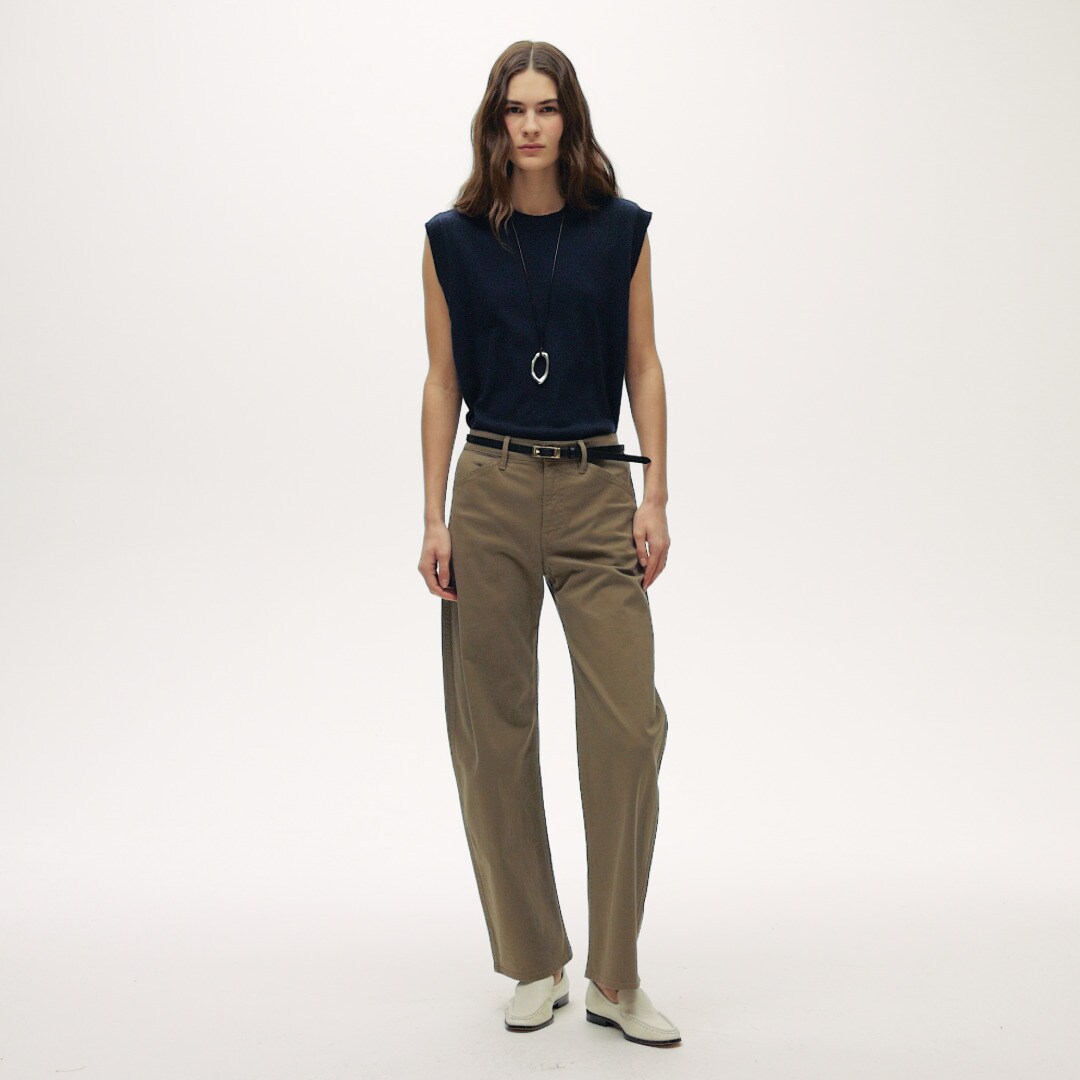 Zoe barrel pant in chino