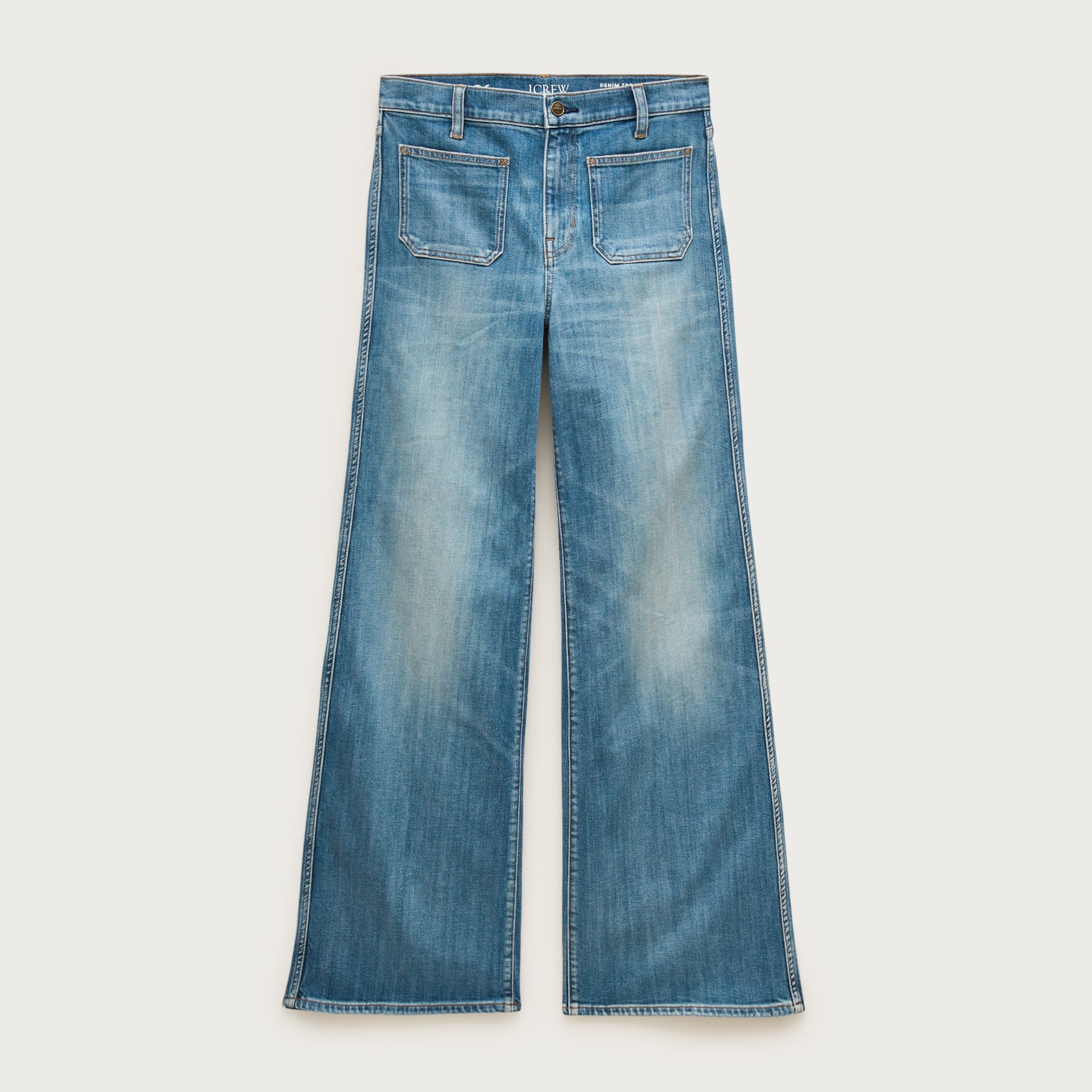 Patch-pocket denim trouser jean