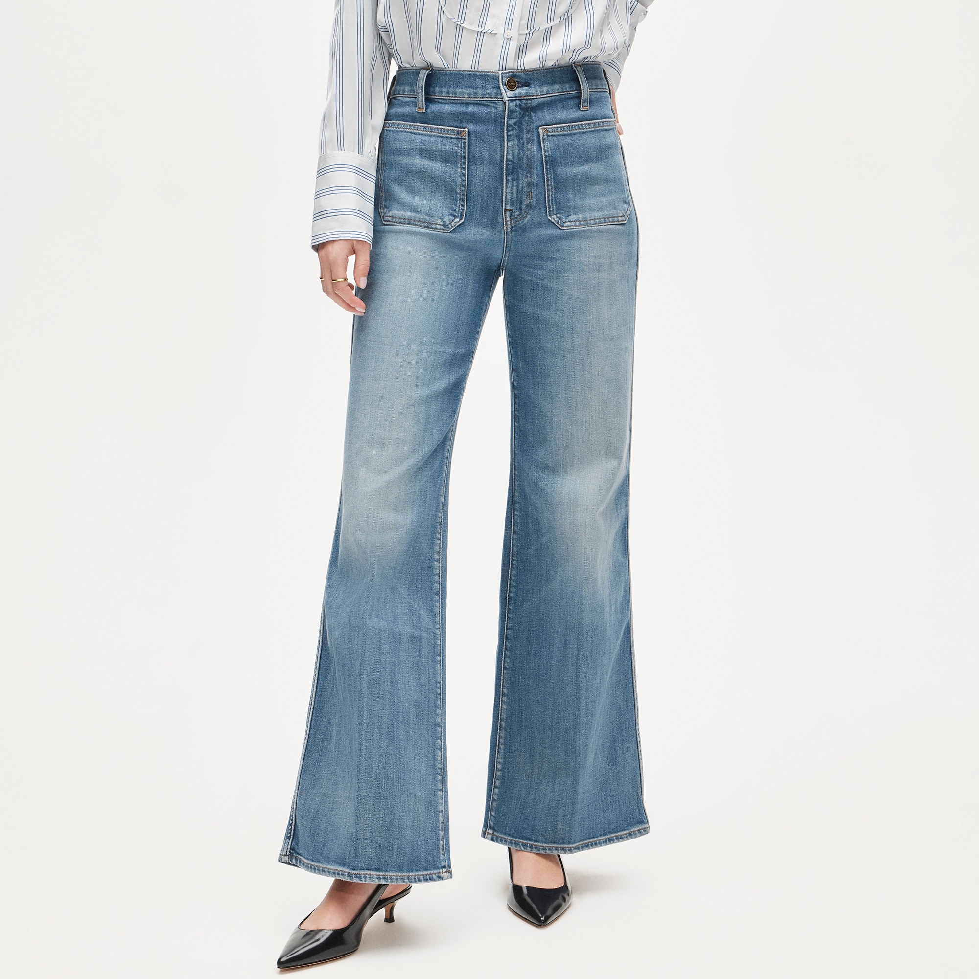 Patch-pocket denim trouser jean