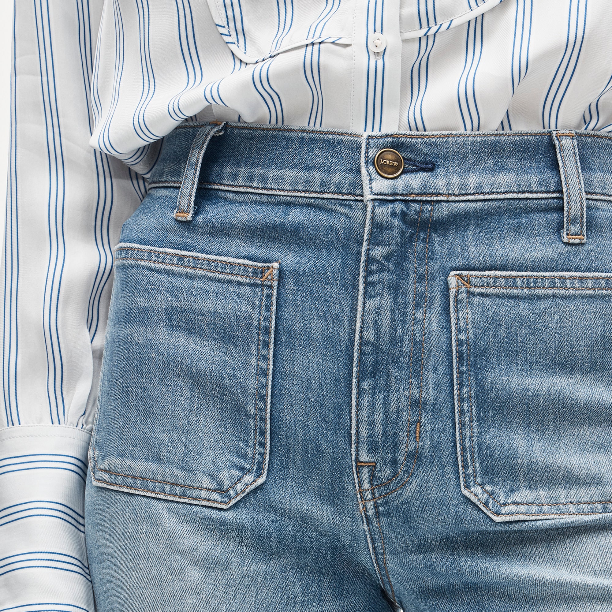 Patch-pocket denim trouser jean - image 4
