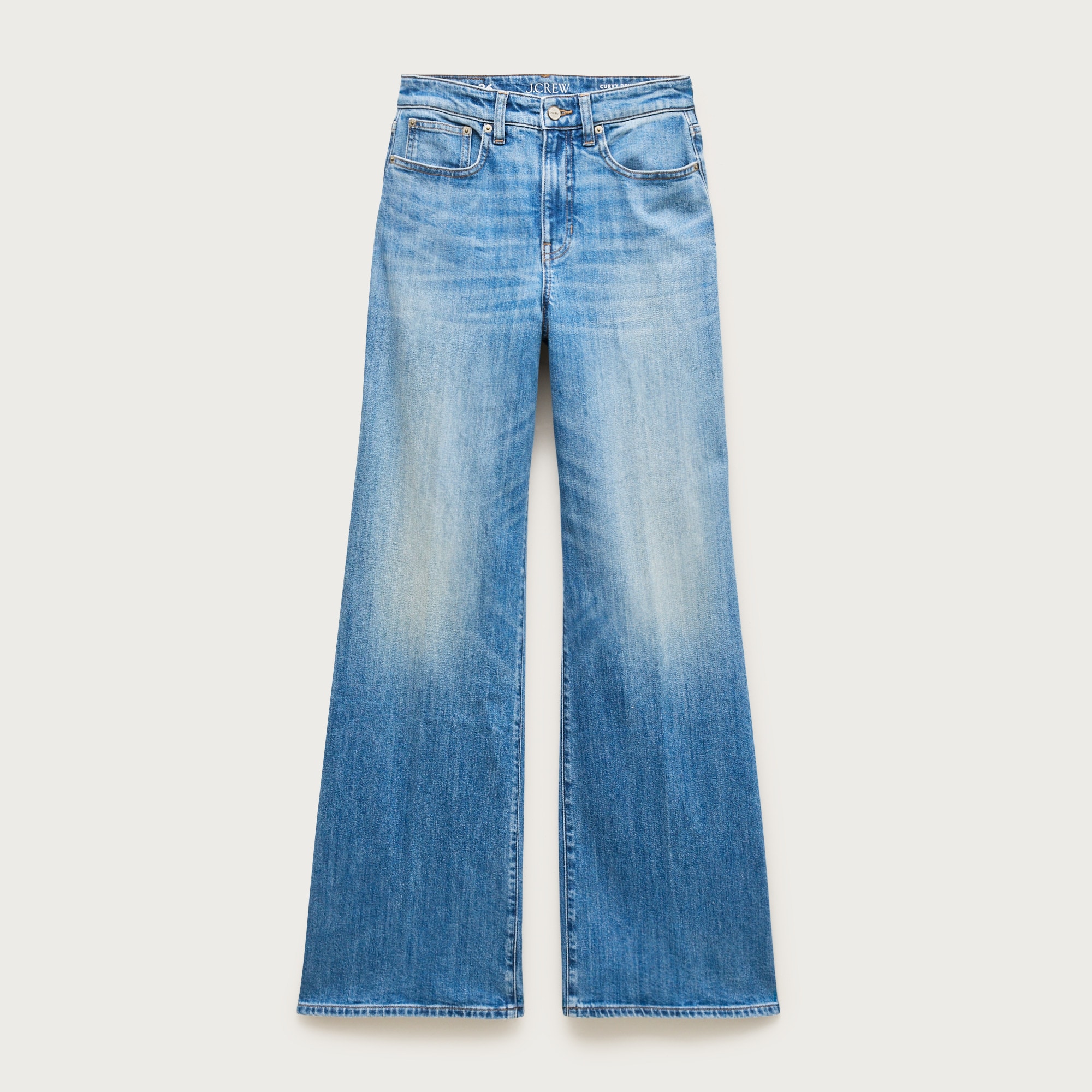 Curvy denim trouser jean