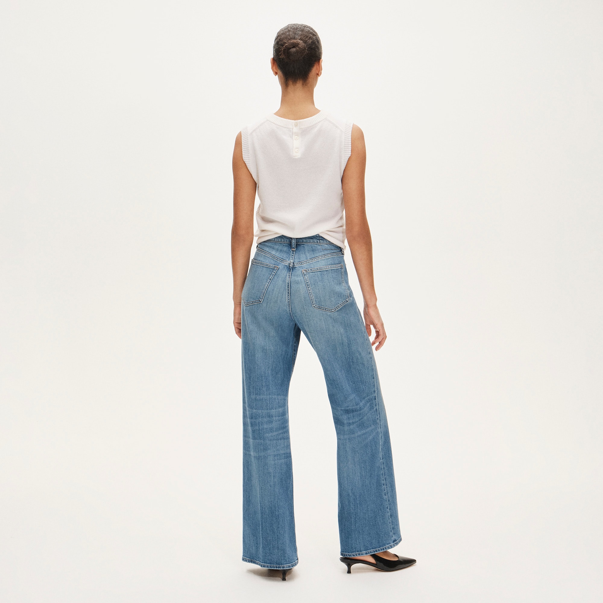 Curvy denim trouser jean