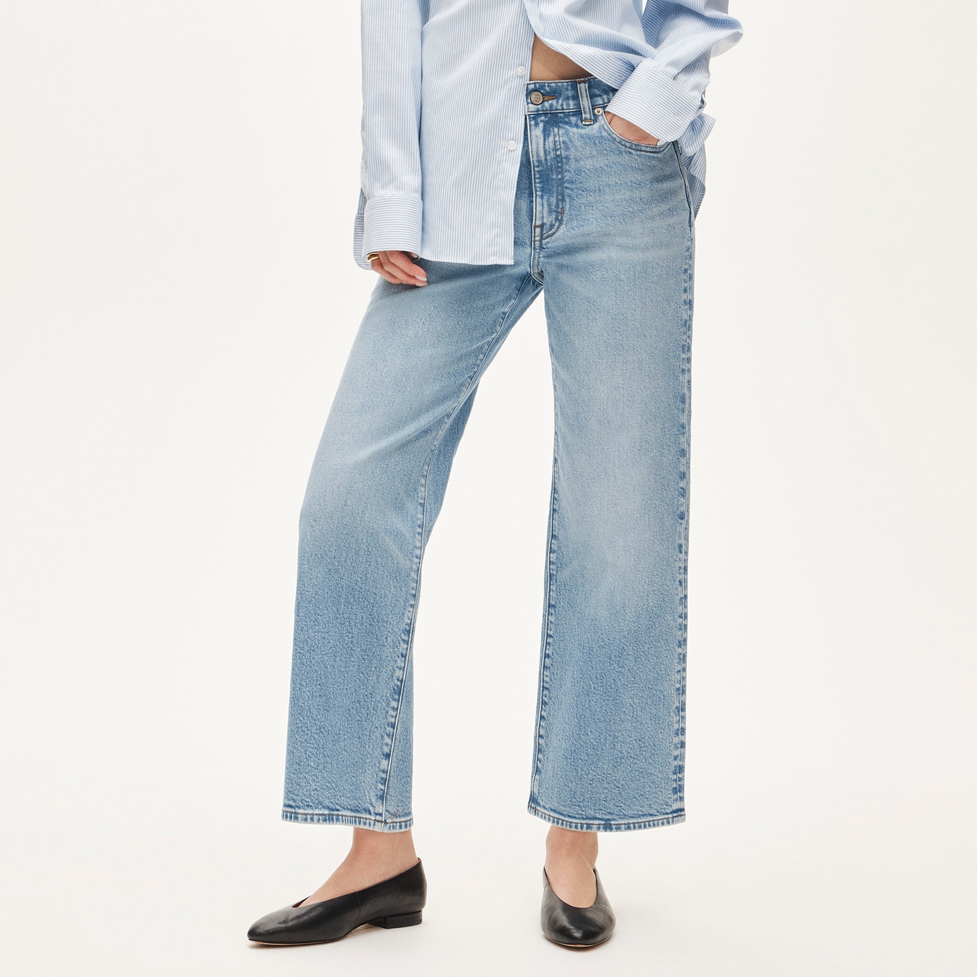 Slim-wide jean in semi-stretch - image 3