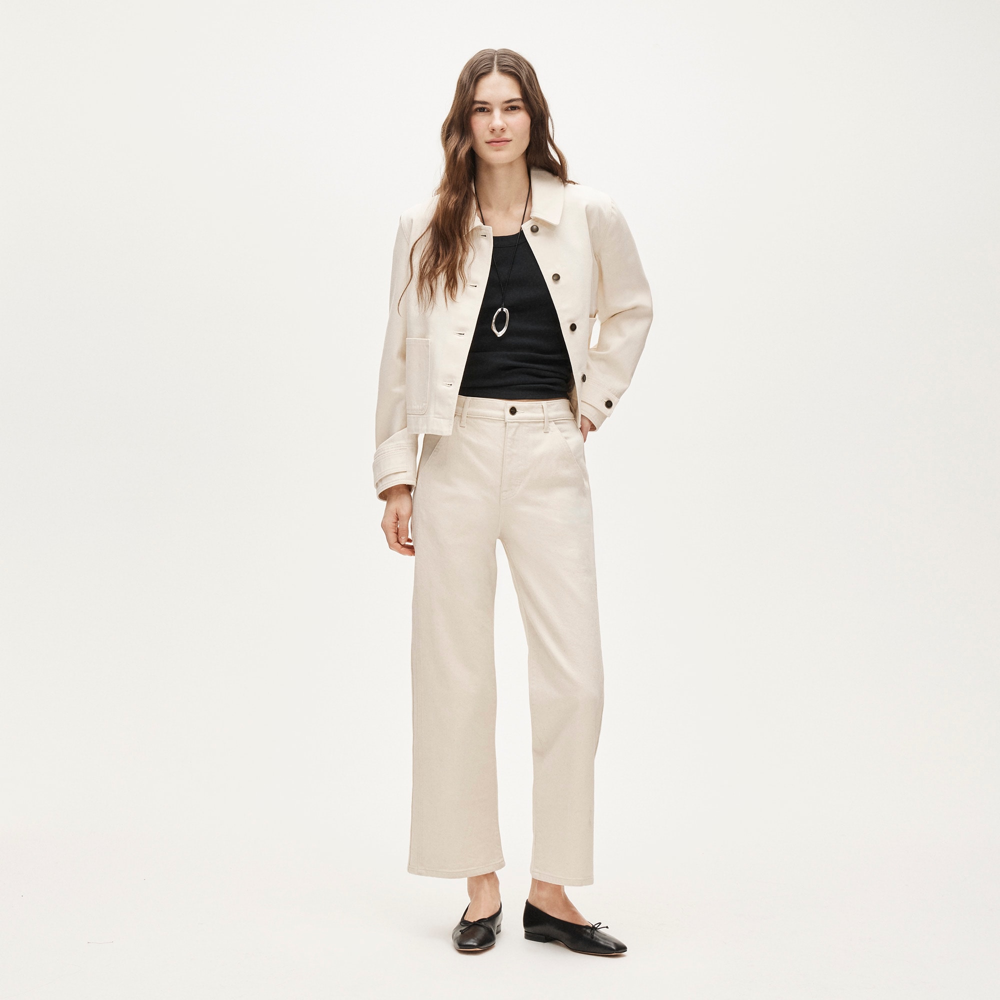 womens Utility slim-wide jean