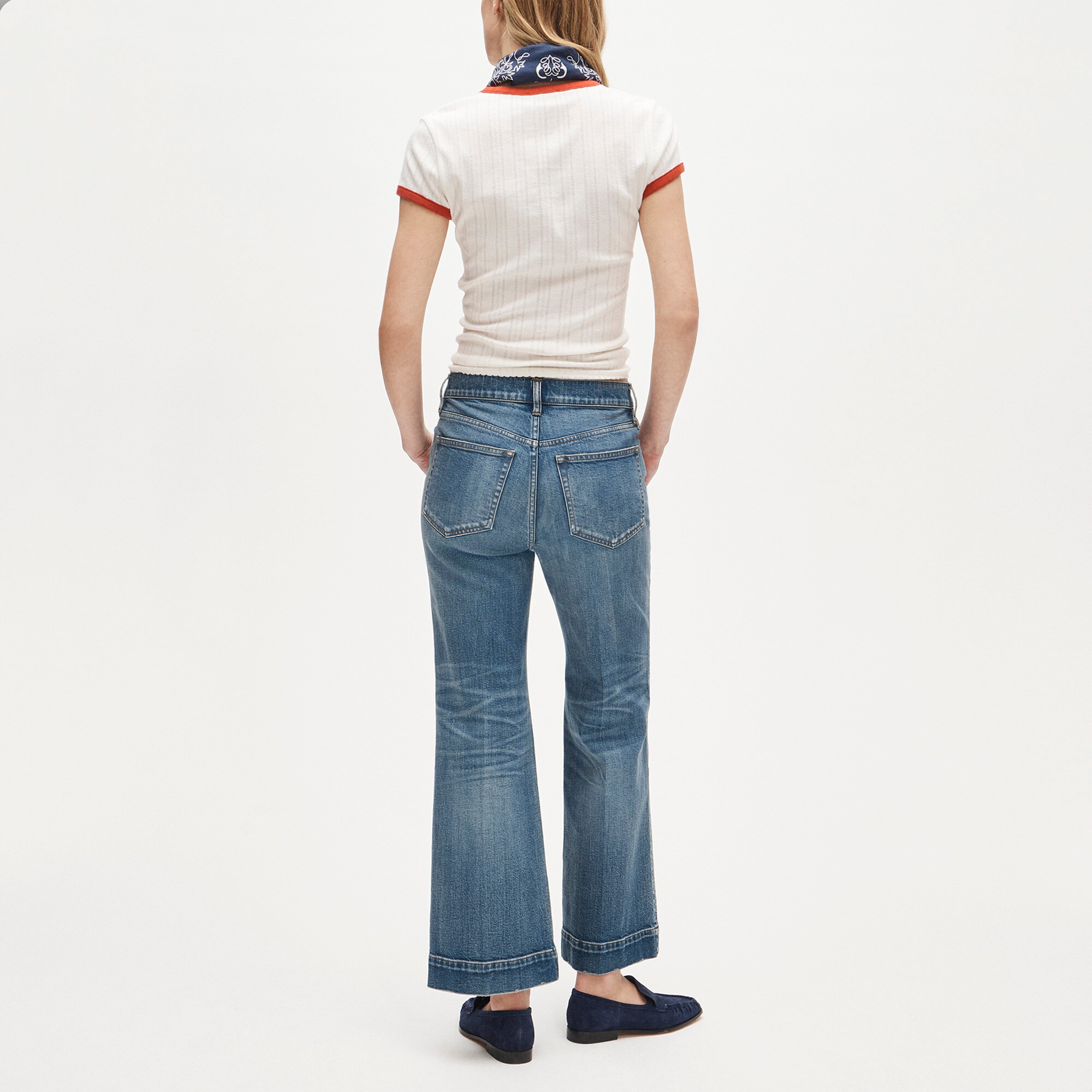 Charley kickout cropped jean in semi-stretch