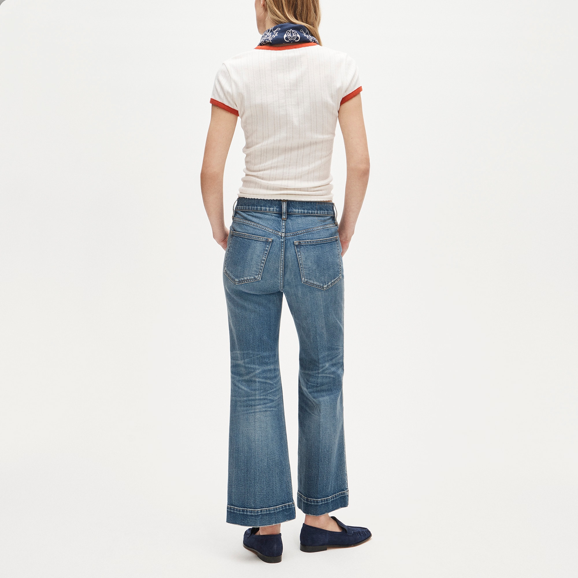 Charley kickout cropped jean in semi-stretch