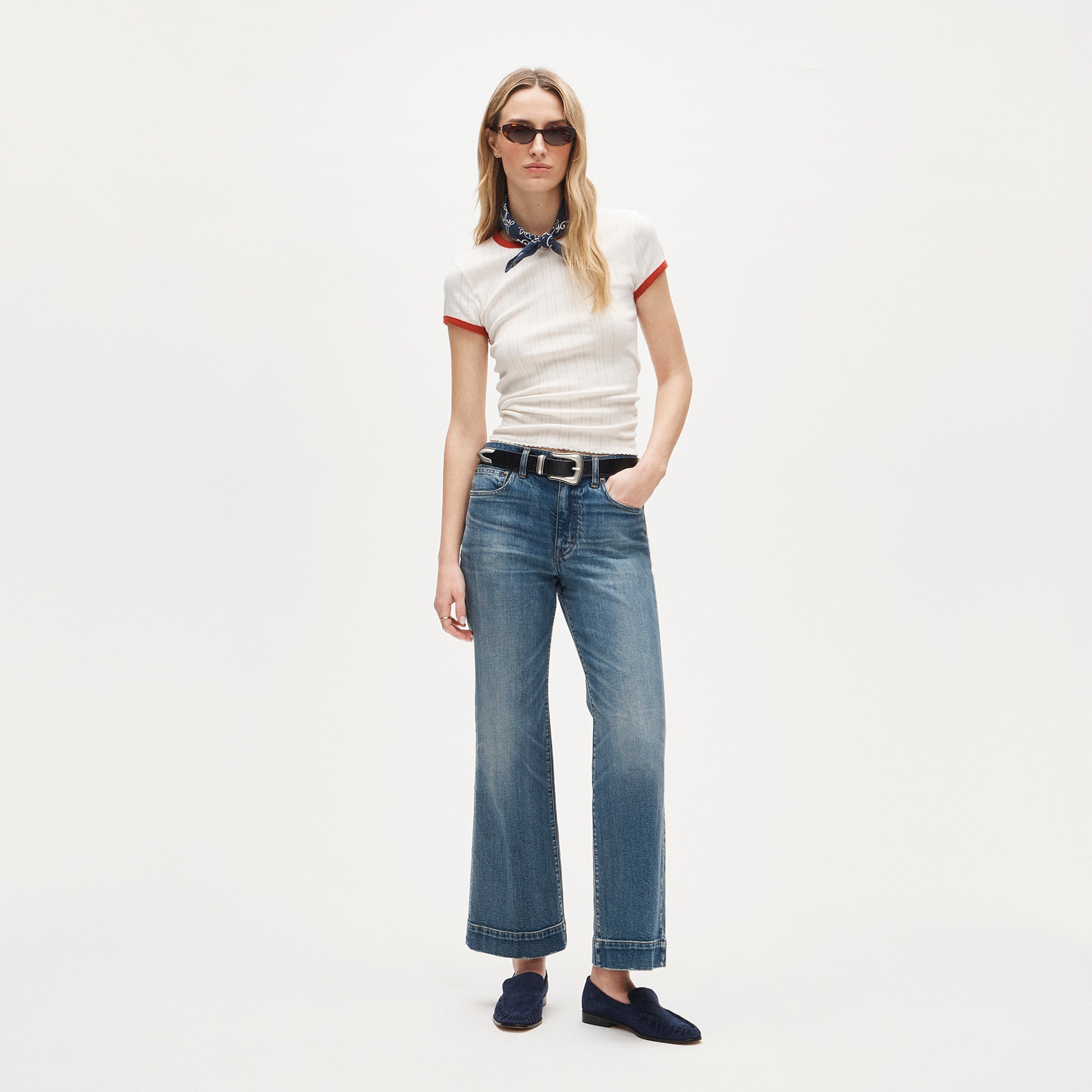 Petite Charley kickout cropped jean in semi-stretch - Other