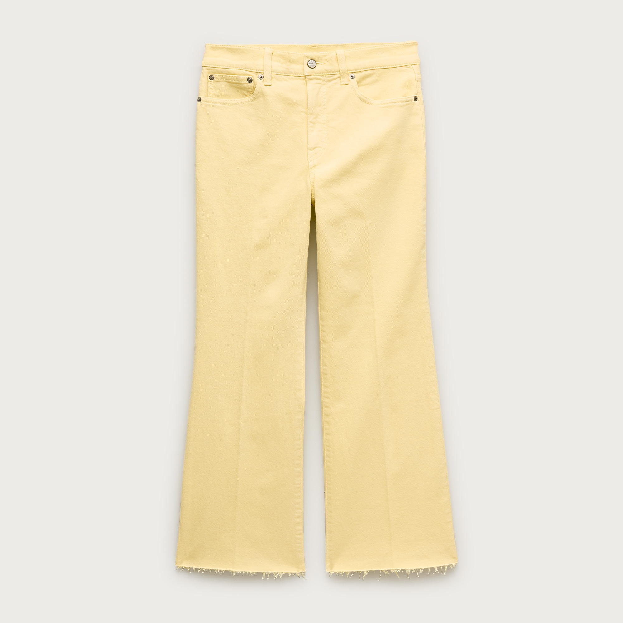 Garment-dyed Charley kickout cropped jean