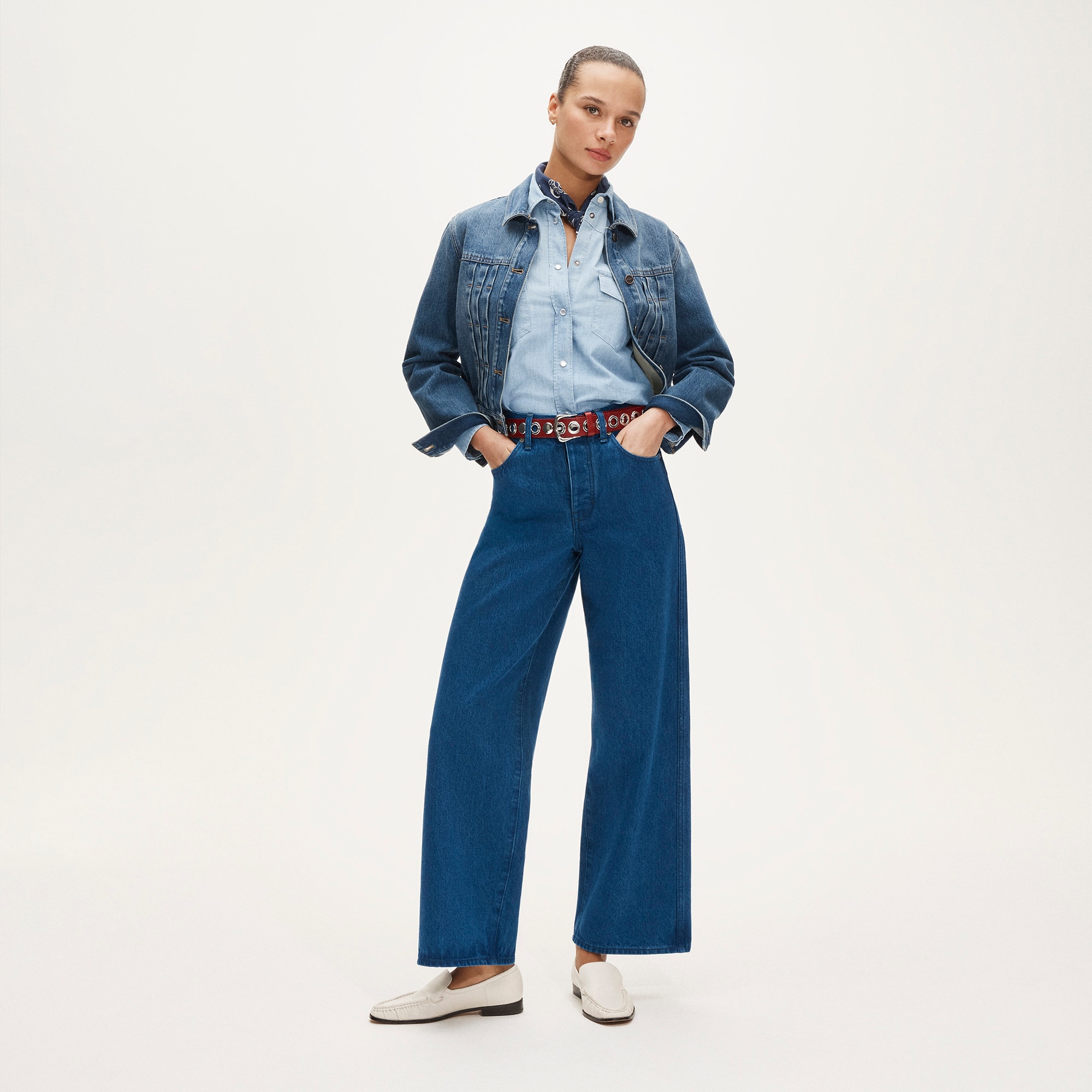 Everyday wide-leg ankle jean in rigid