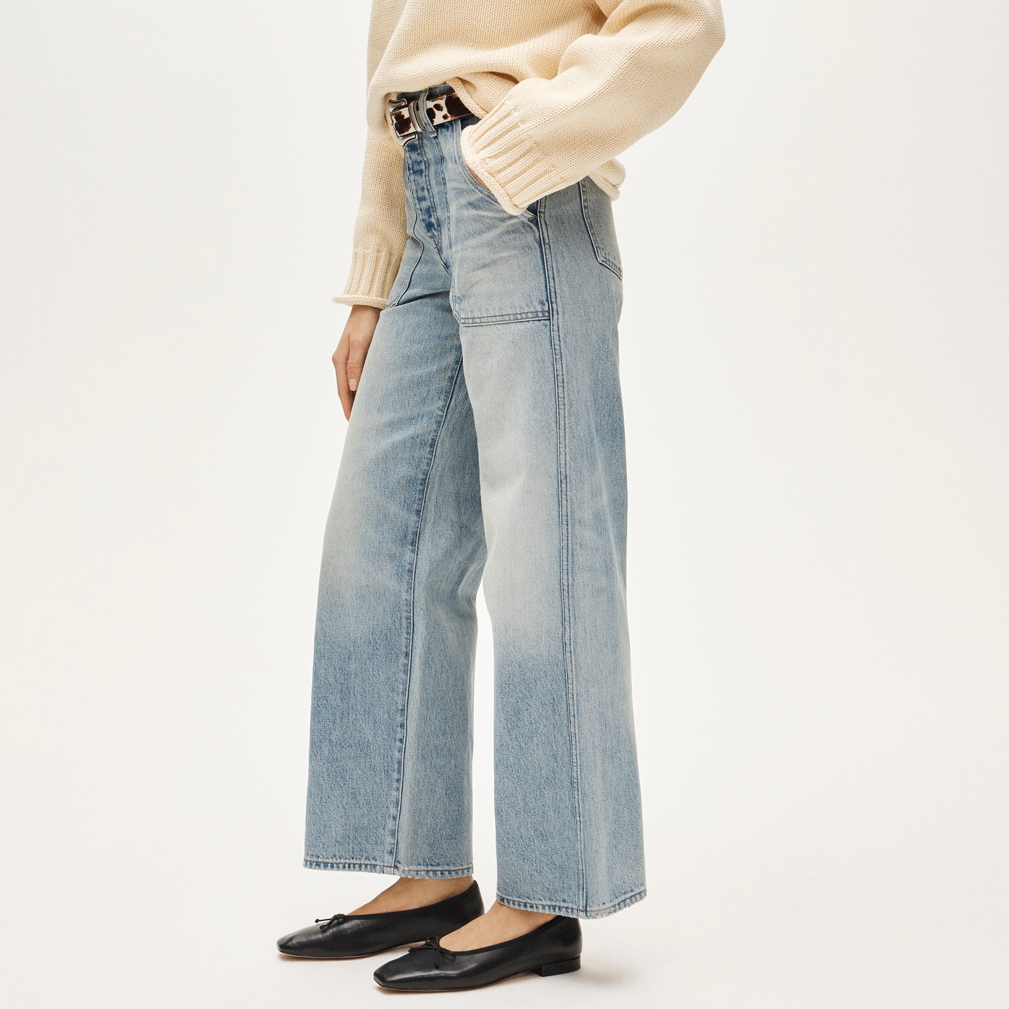 Everyday wide-leg ankle jean in rigid