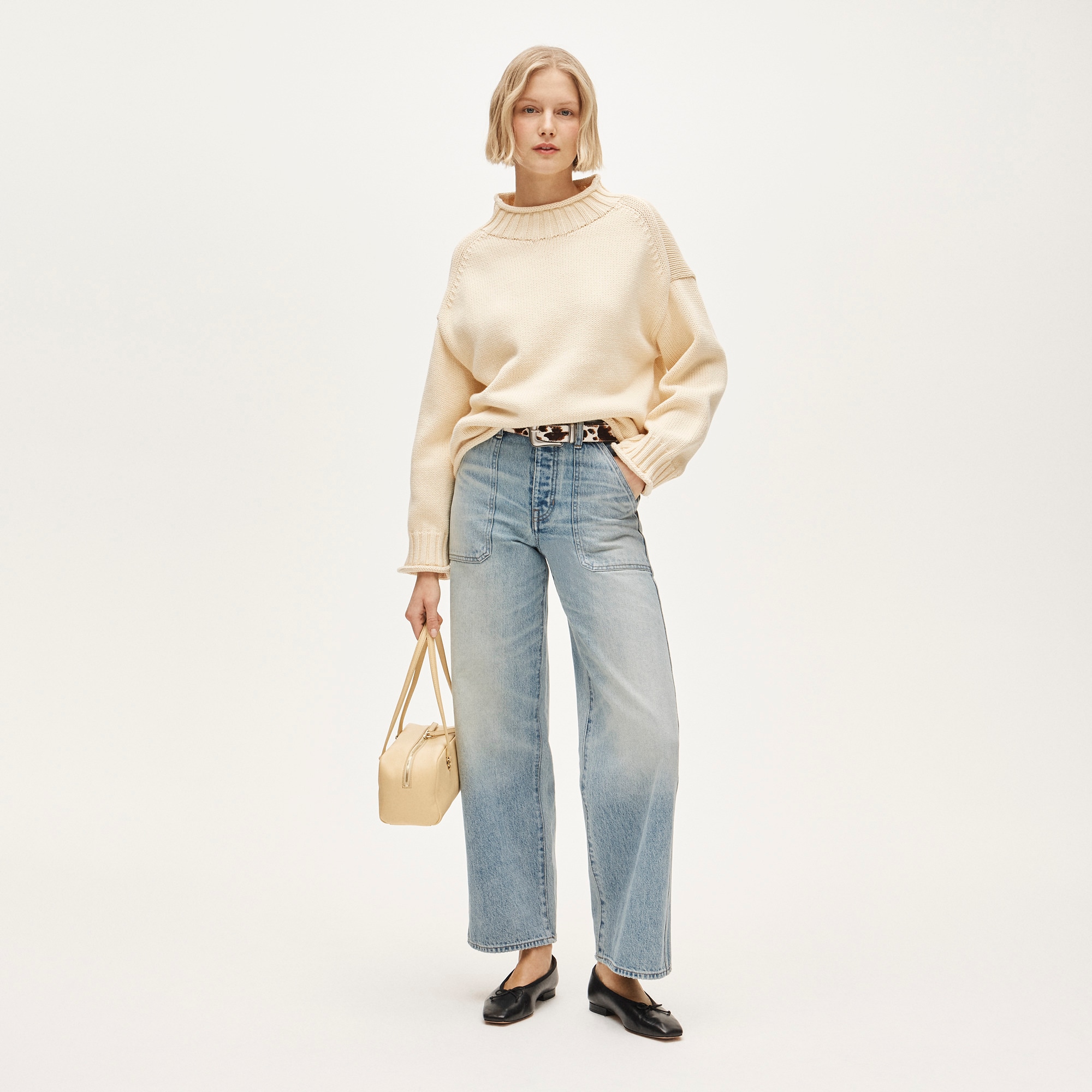 Everyday wide-leg ankle jean in rigid