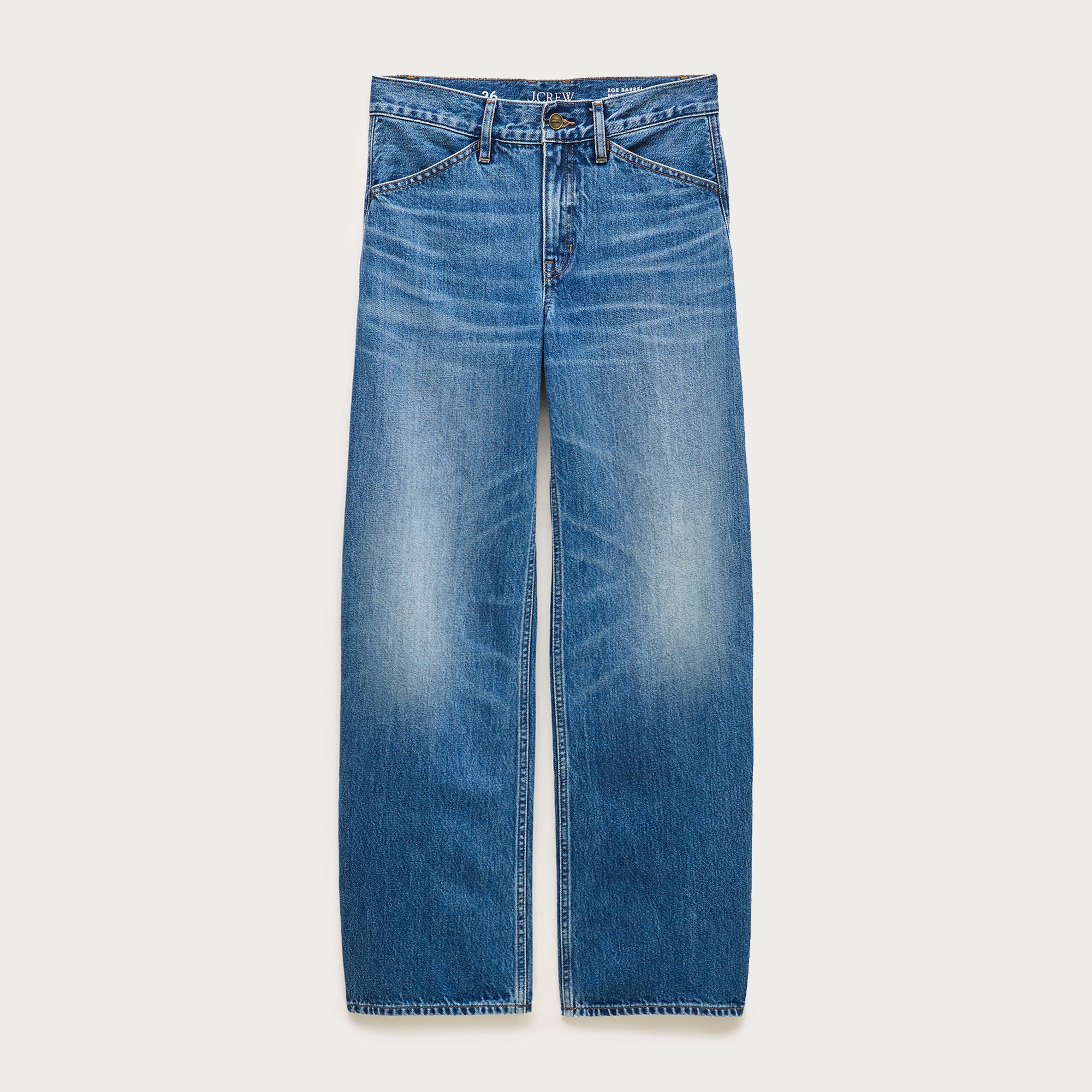  Petite Zoe barrel-leg jean