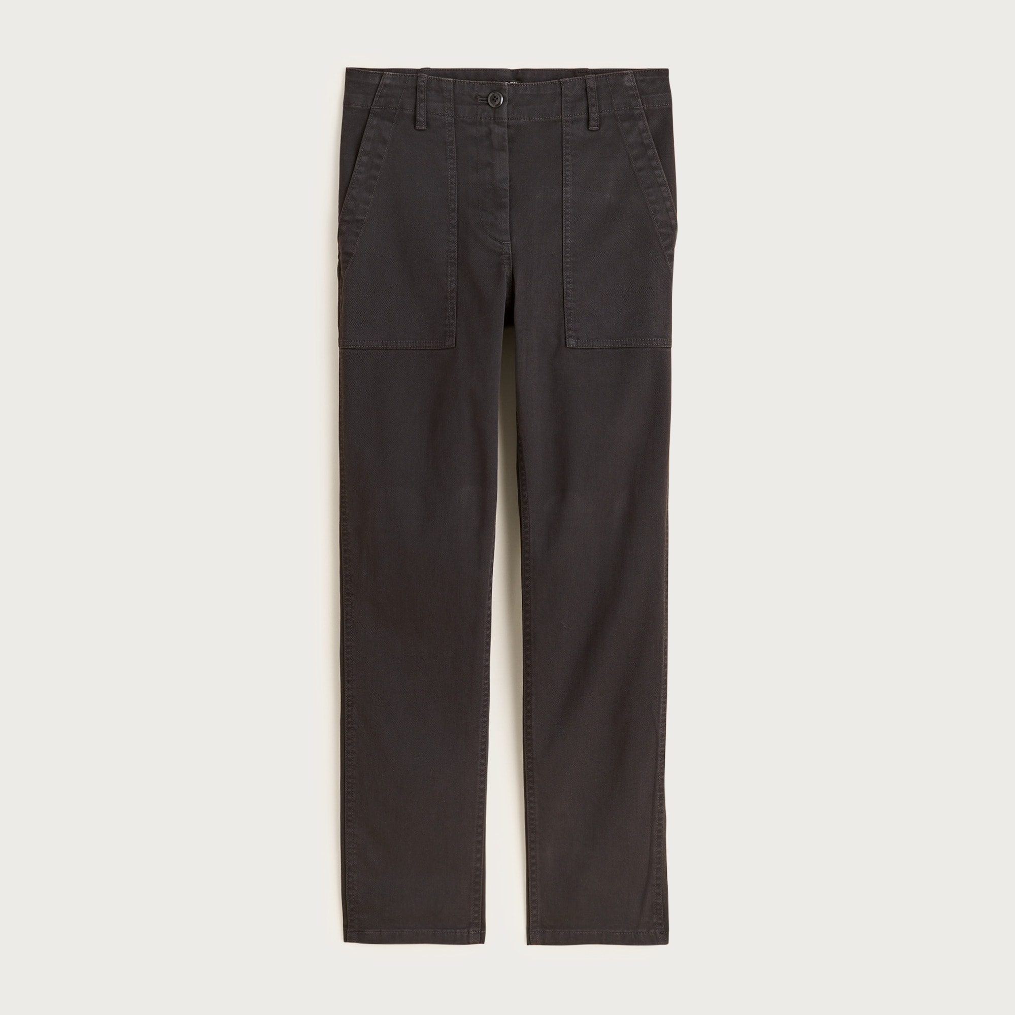 Petite patch-pocket slim chino pant - Black