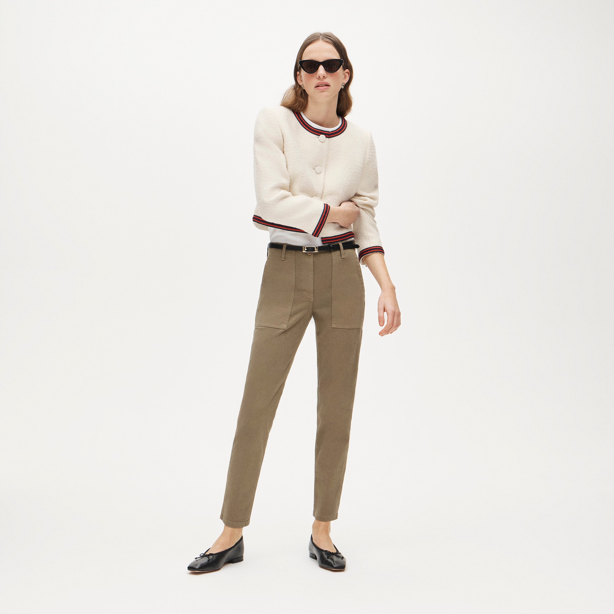 Patch-pocket slim chino pant