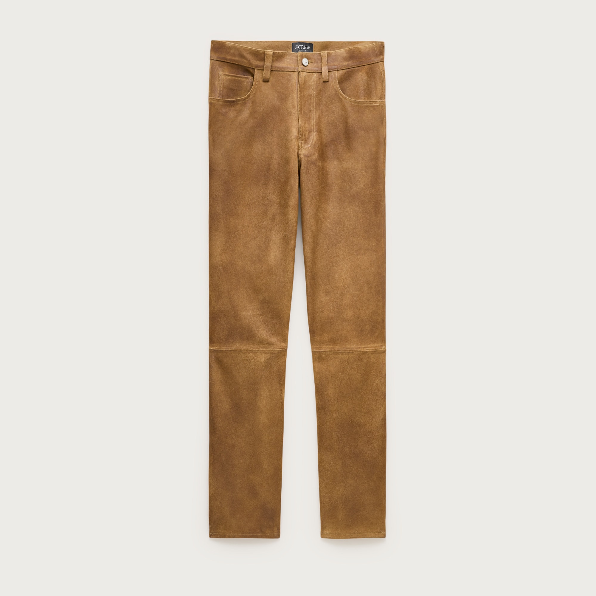 Western straight pant in leather