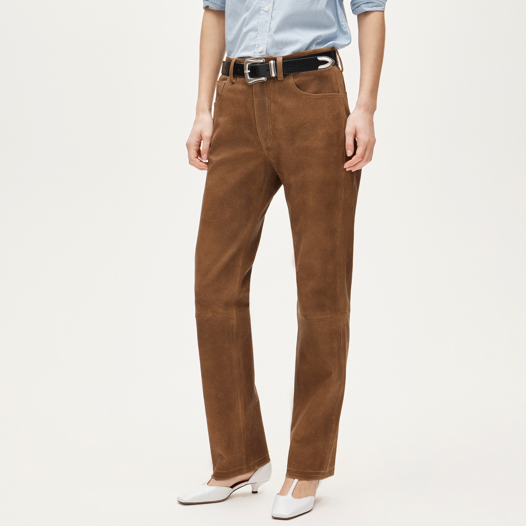 Western straight pant in leather - image 3