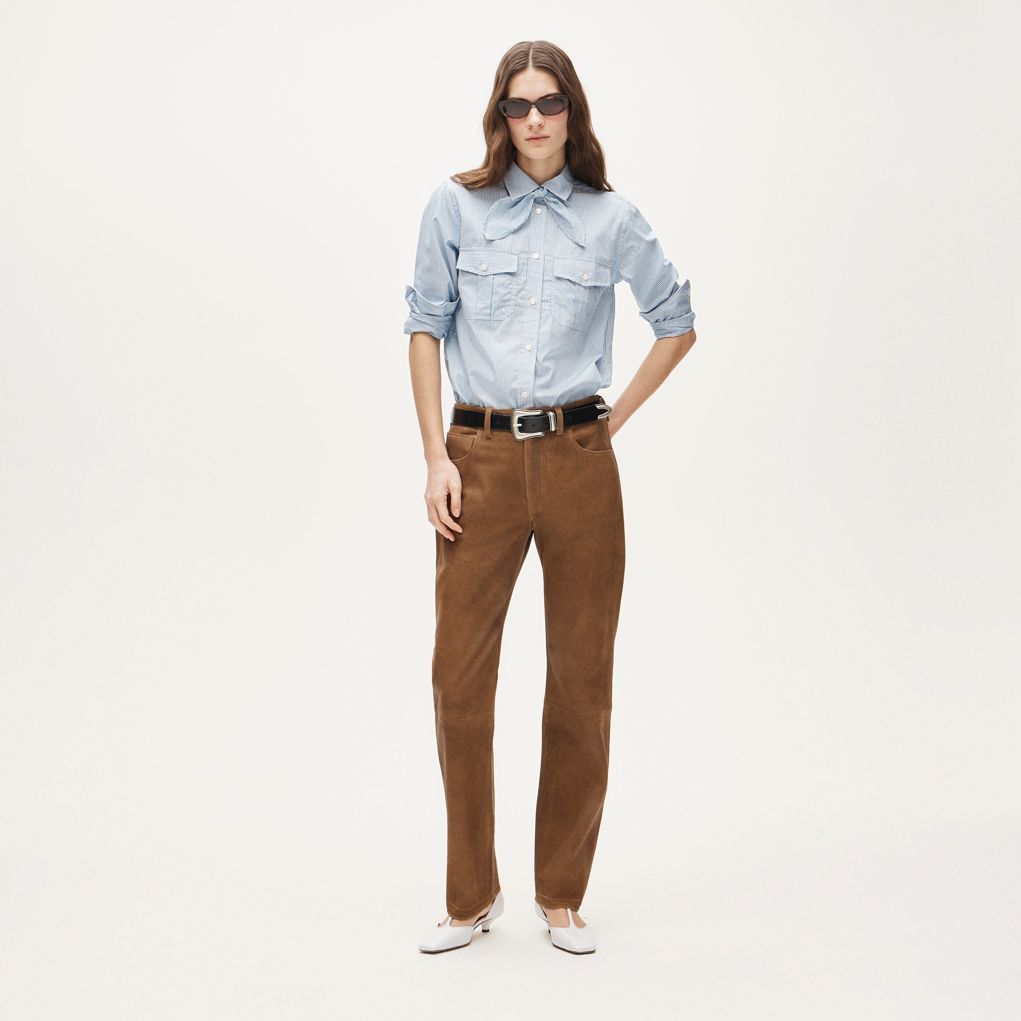 Western straight pant in leather - image 2
