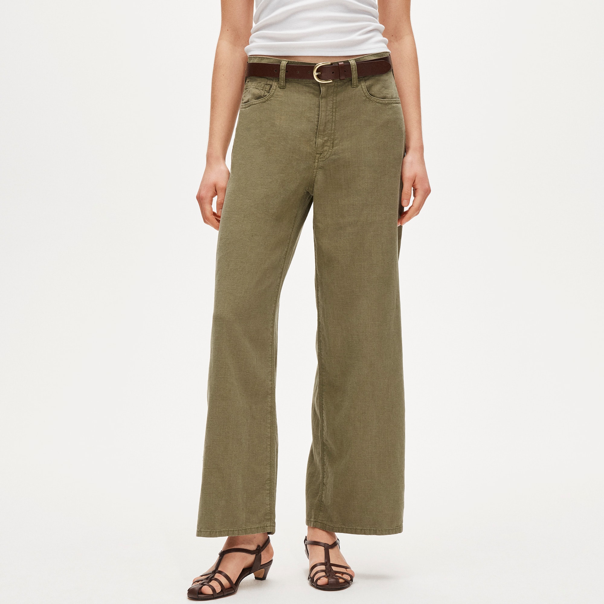 Five-pocket pant in linen blend