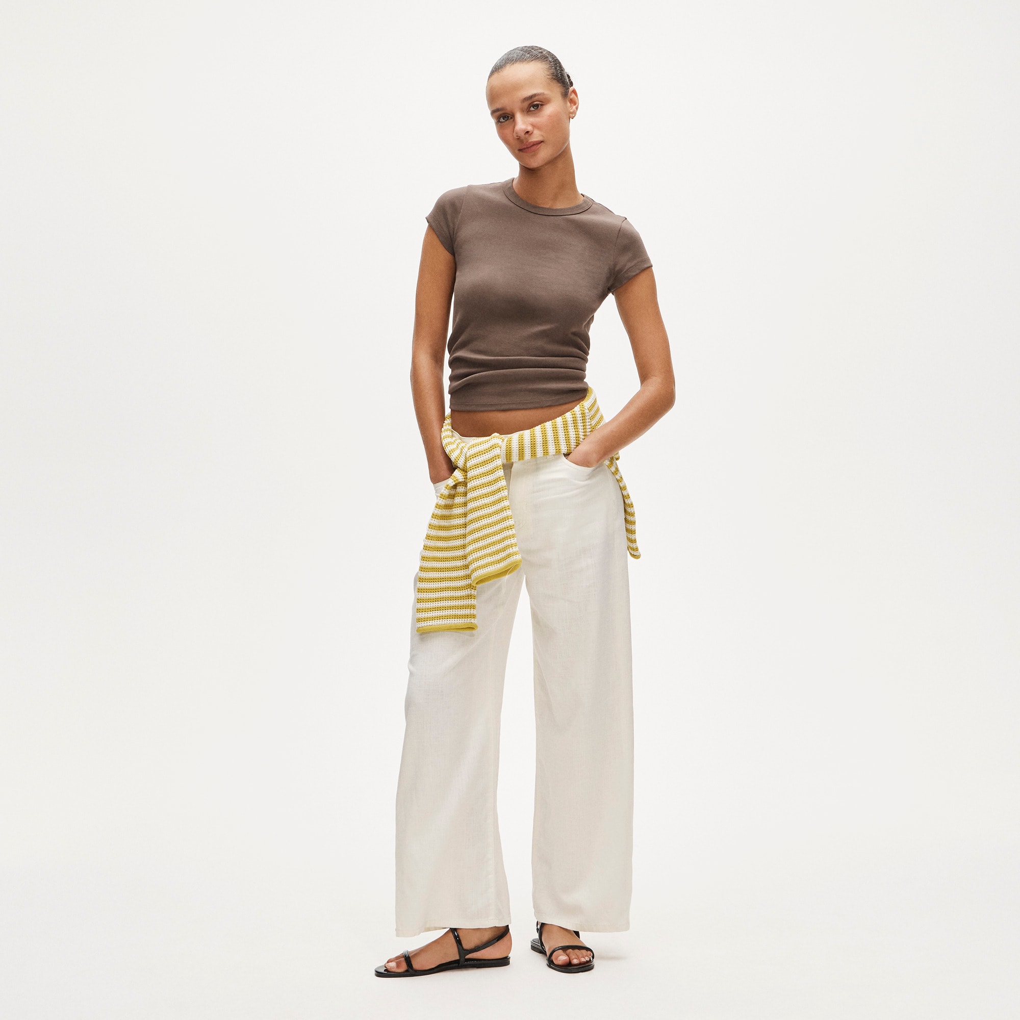 Five-pocket pant in linen blend - image 2