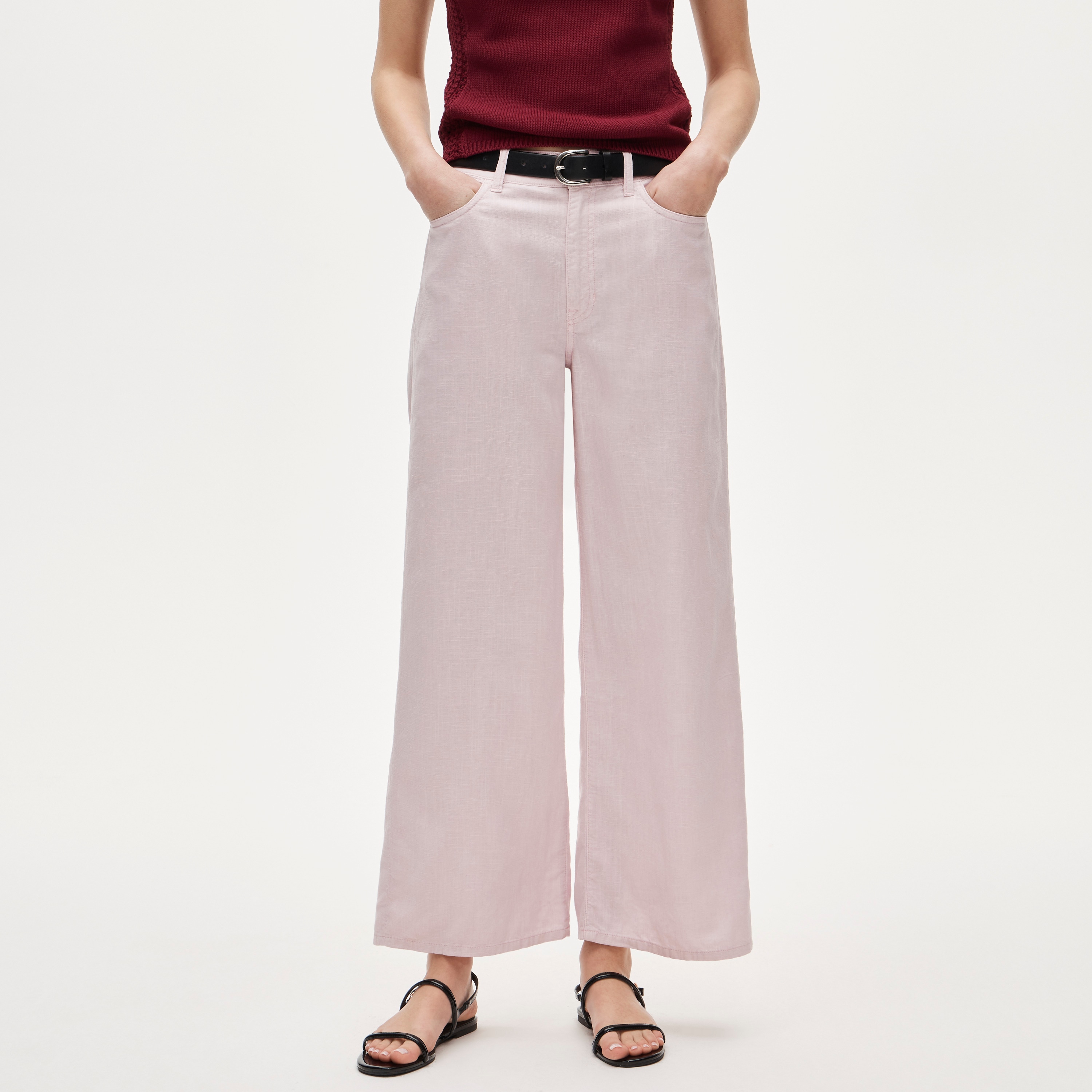 Five-pocket pant in linen blend