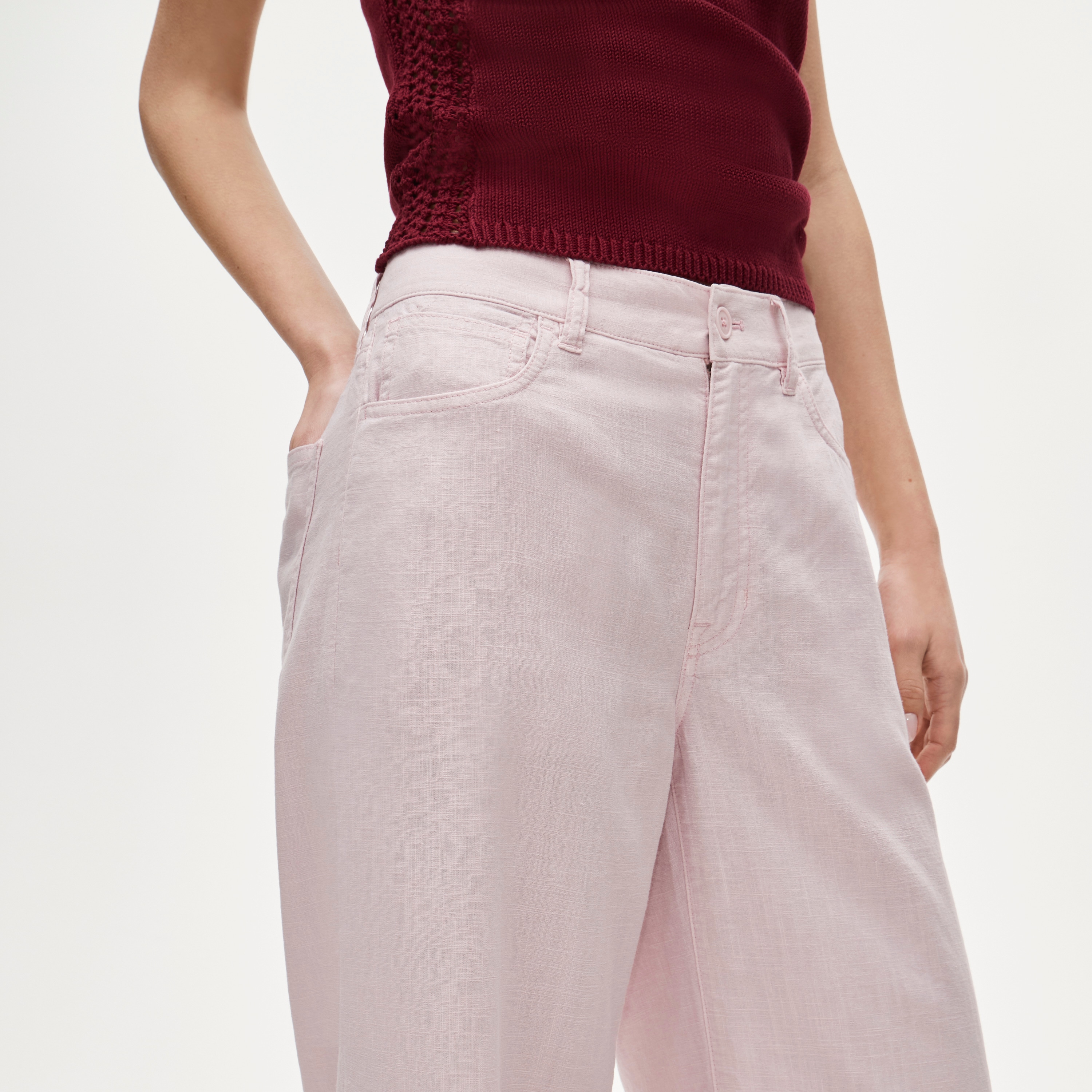 Five-pocket pant in linen blend