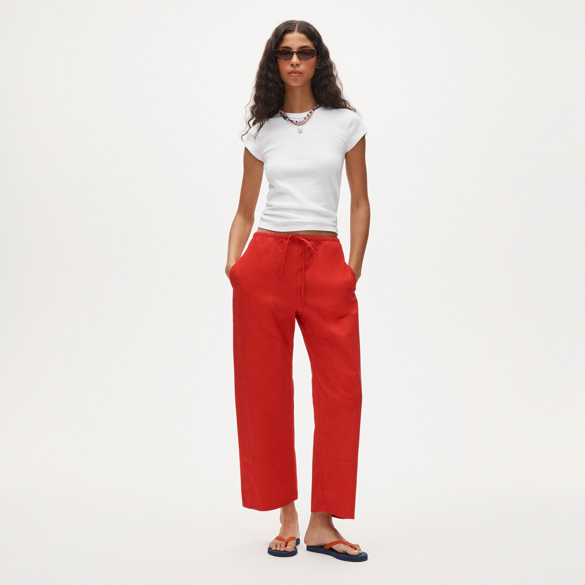Luna Pant In Cotton Poplin For Women | J.Crew