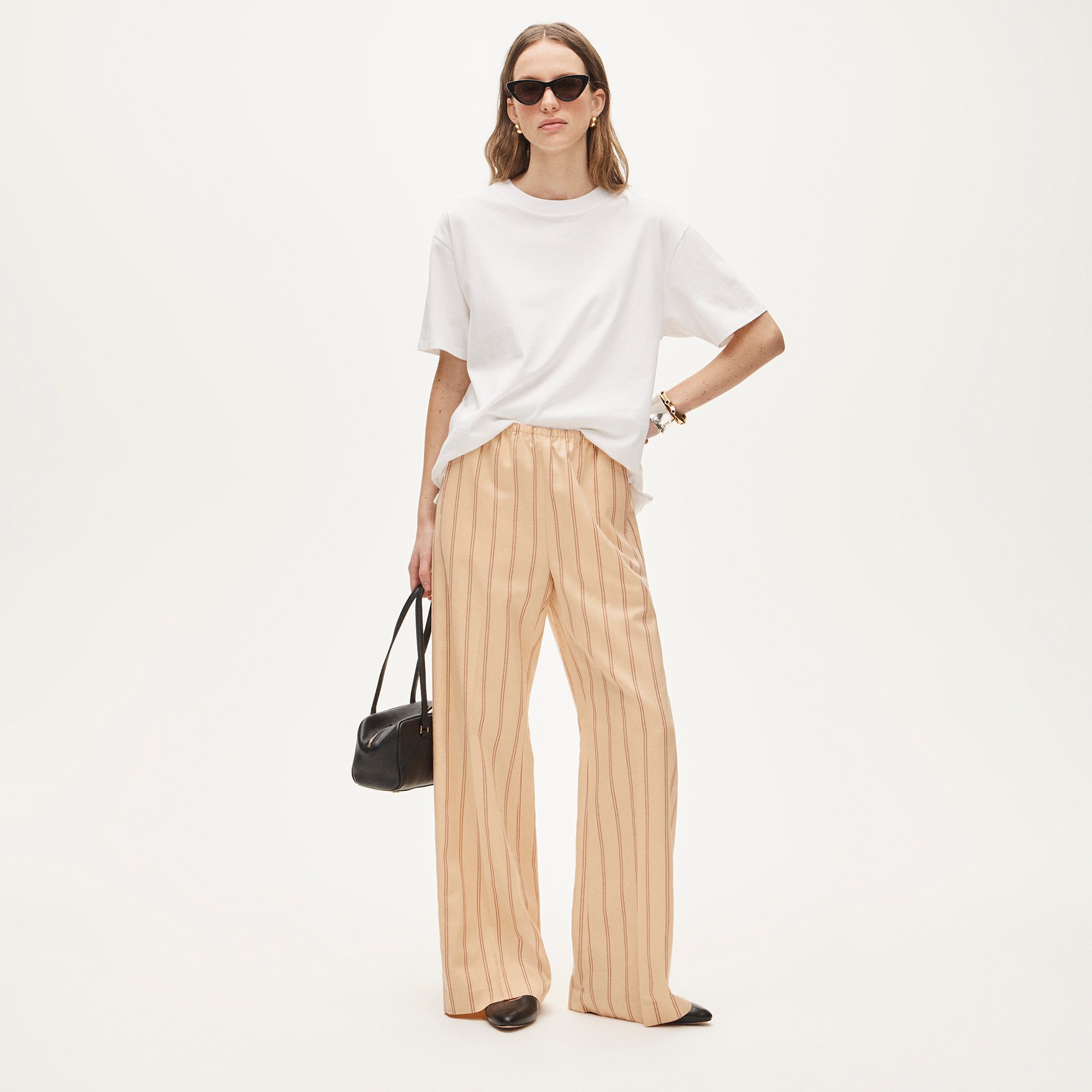 Cosmo Pant In Striped Gramercy Linen Blend For Women | J.Crew