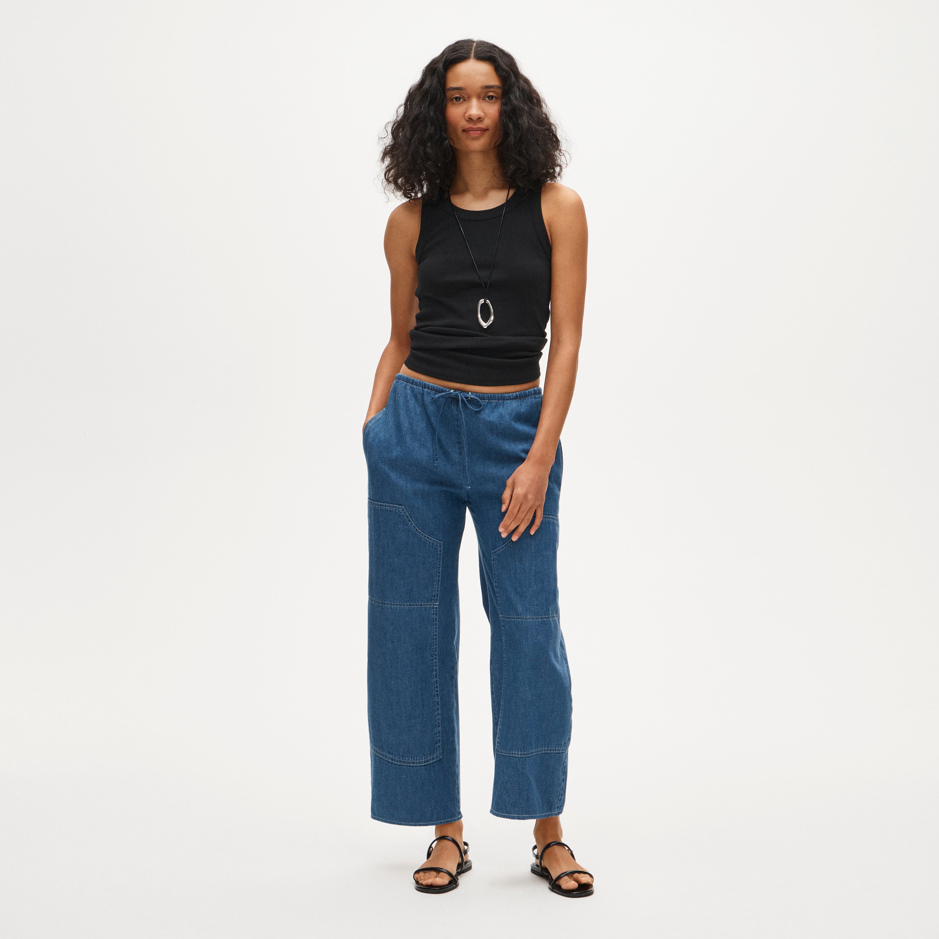 Luna pant in chambray - image 2