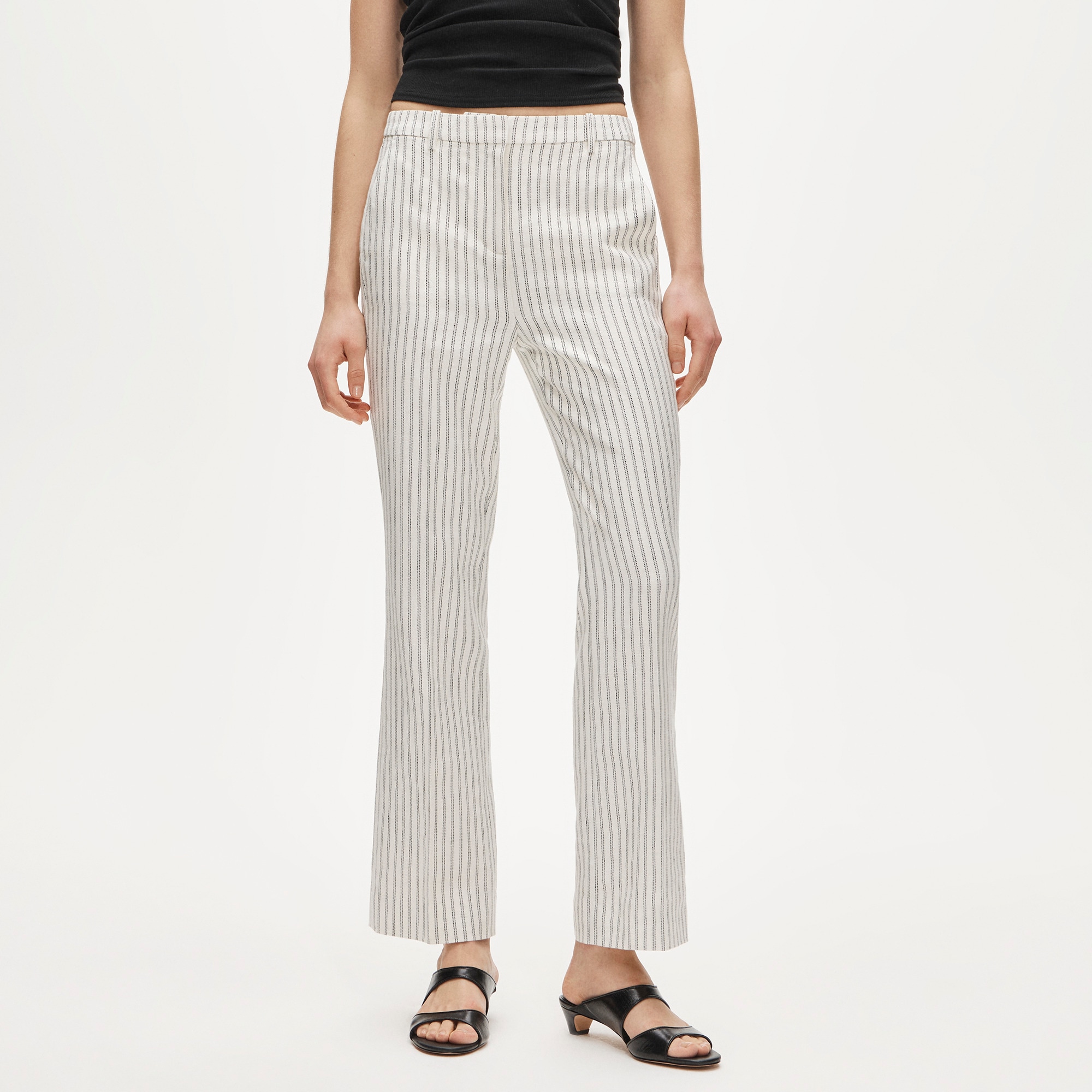 Kaya pant in striped stretch linen blend - image 3