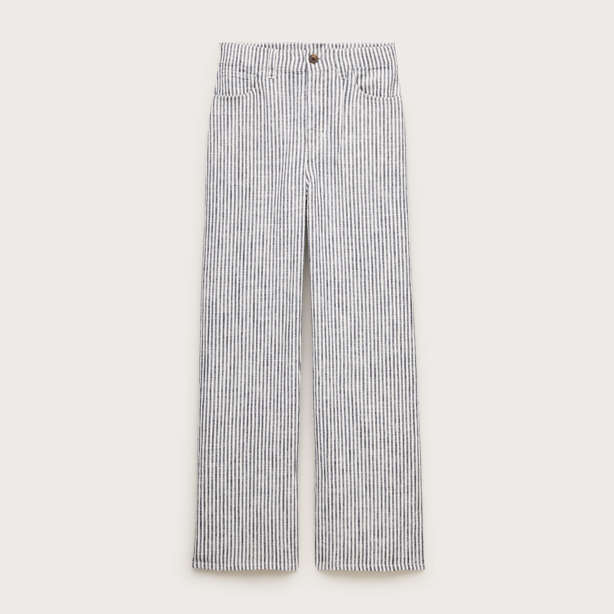 Five-pocket Pant In Striped Stretch Linen Blend For Women | J.Crew