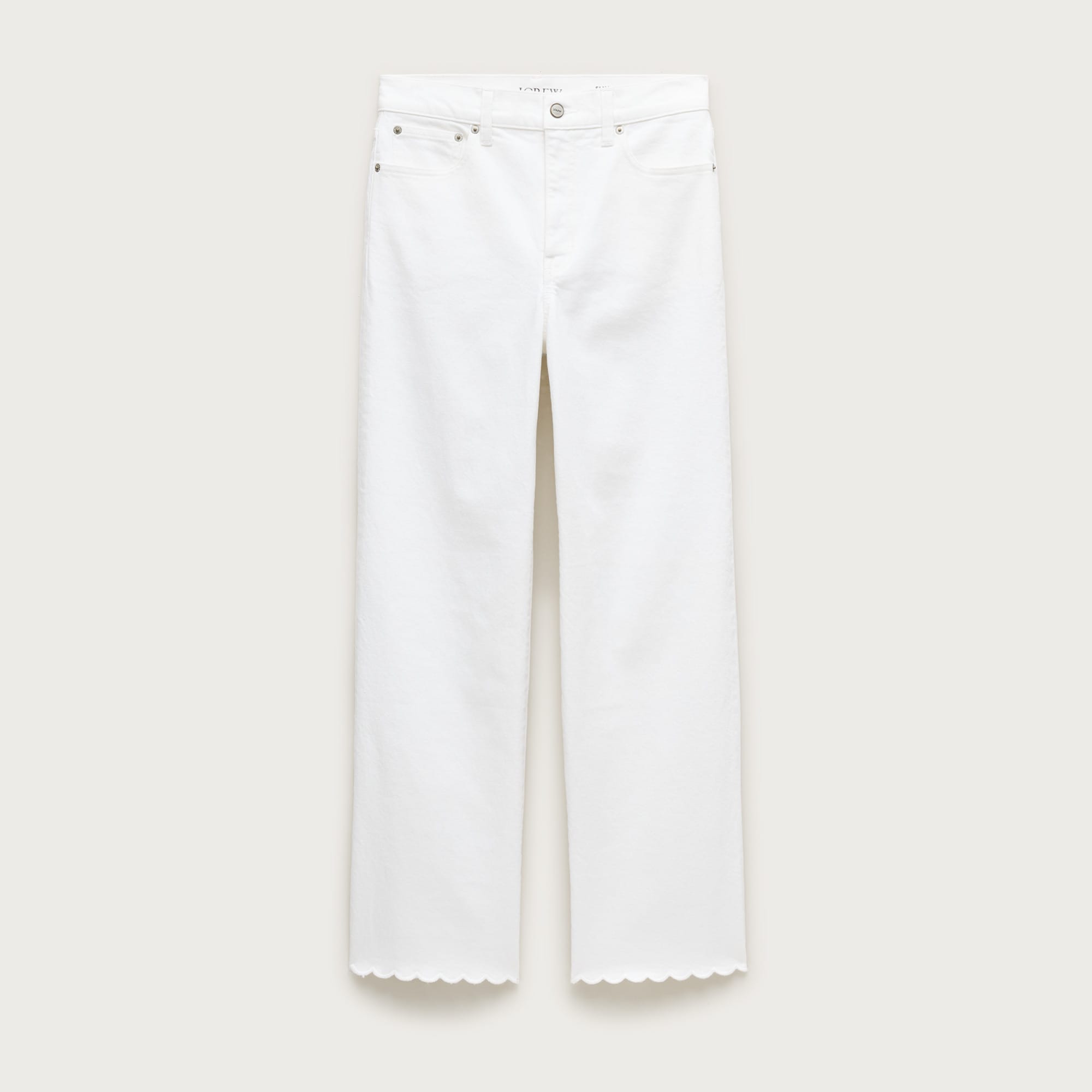 Scallop-trim slim-wide jean from J.Crew - $168