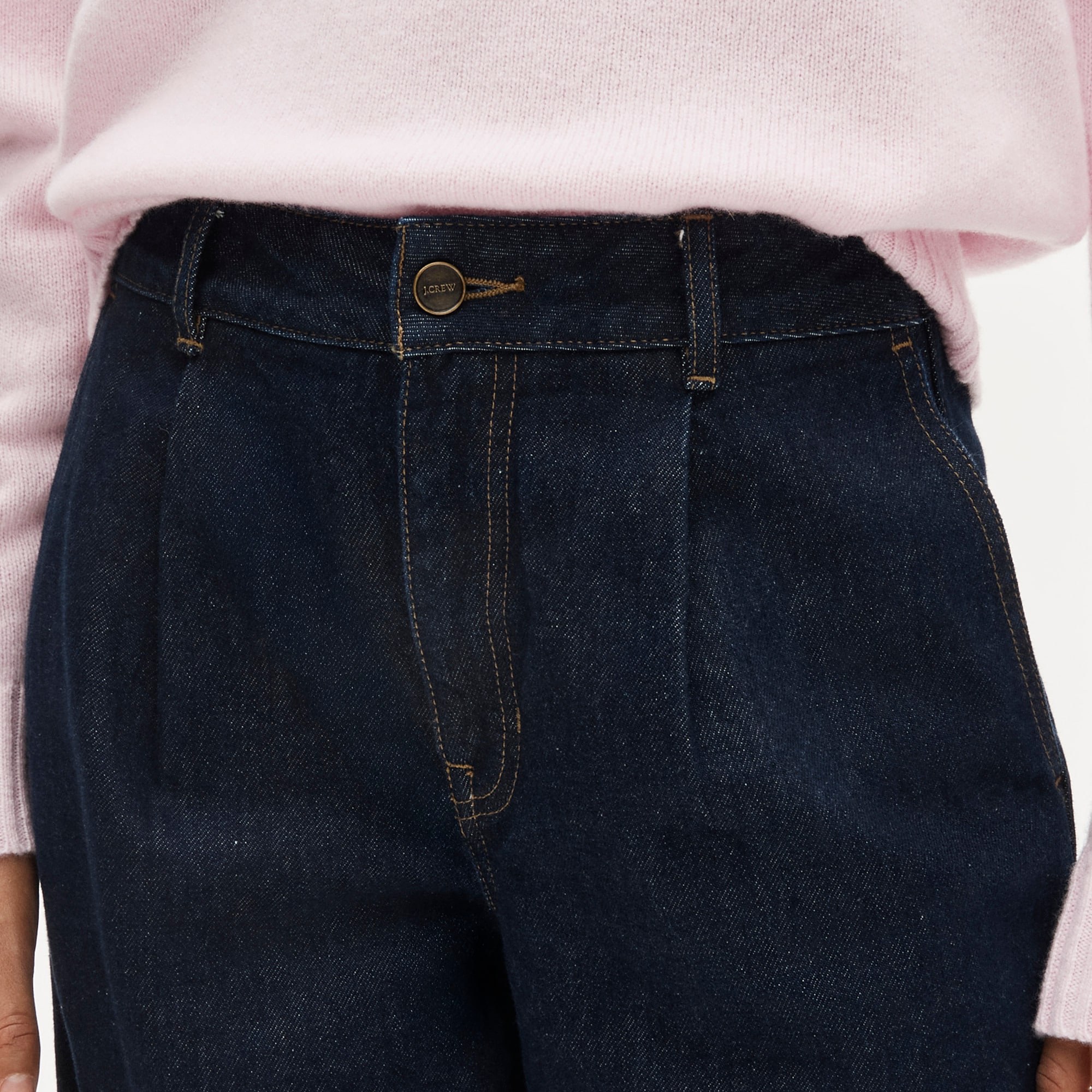 Pleated trouser jean