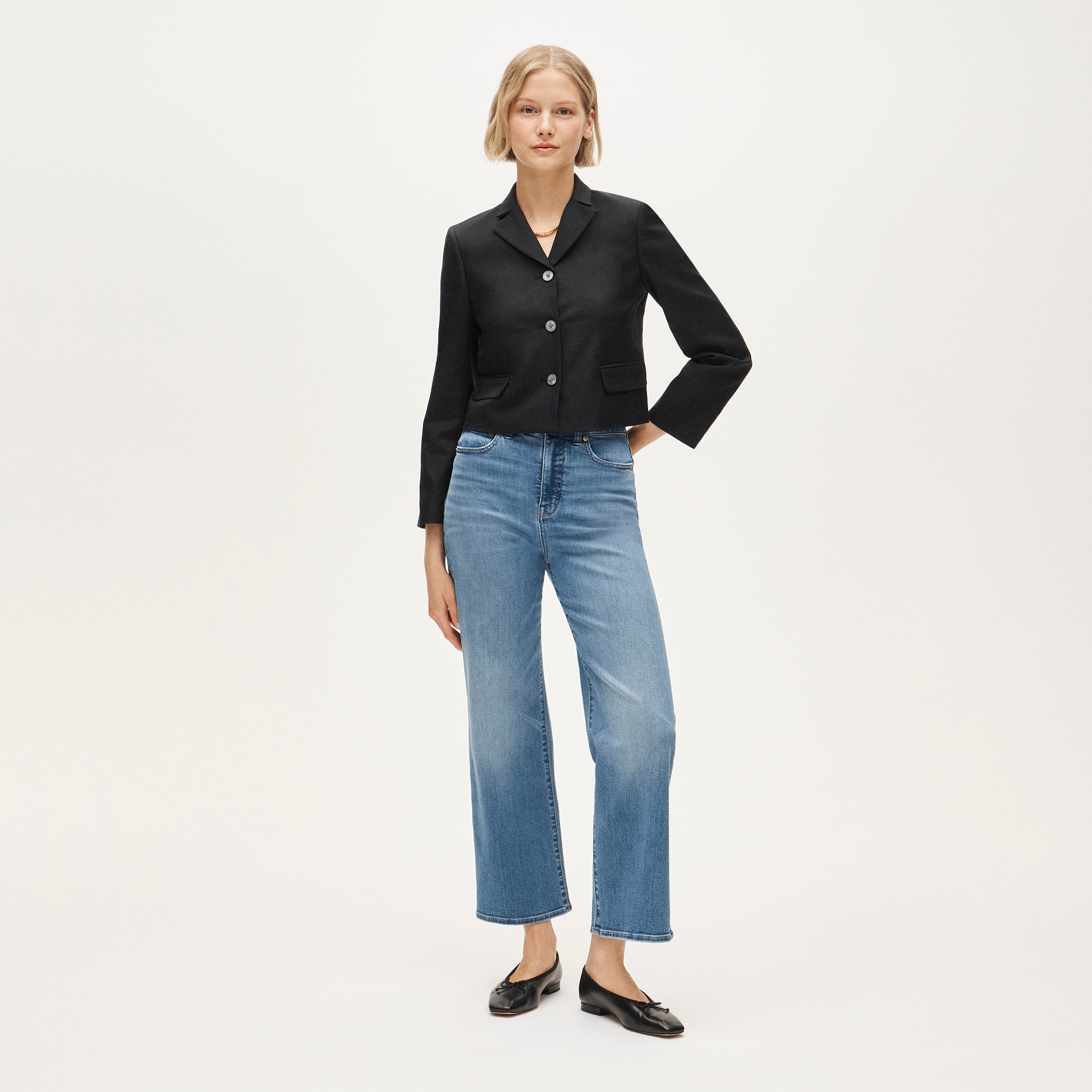 Curvy slim-wide jean