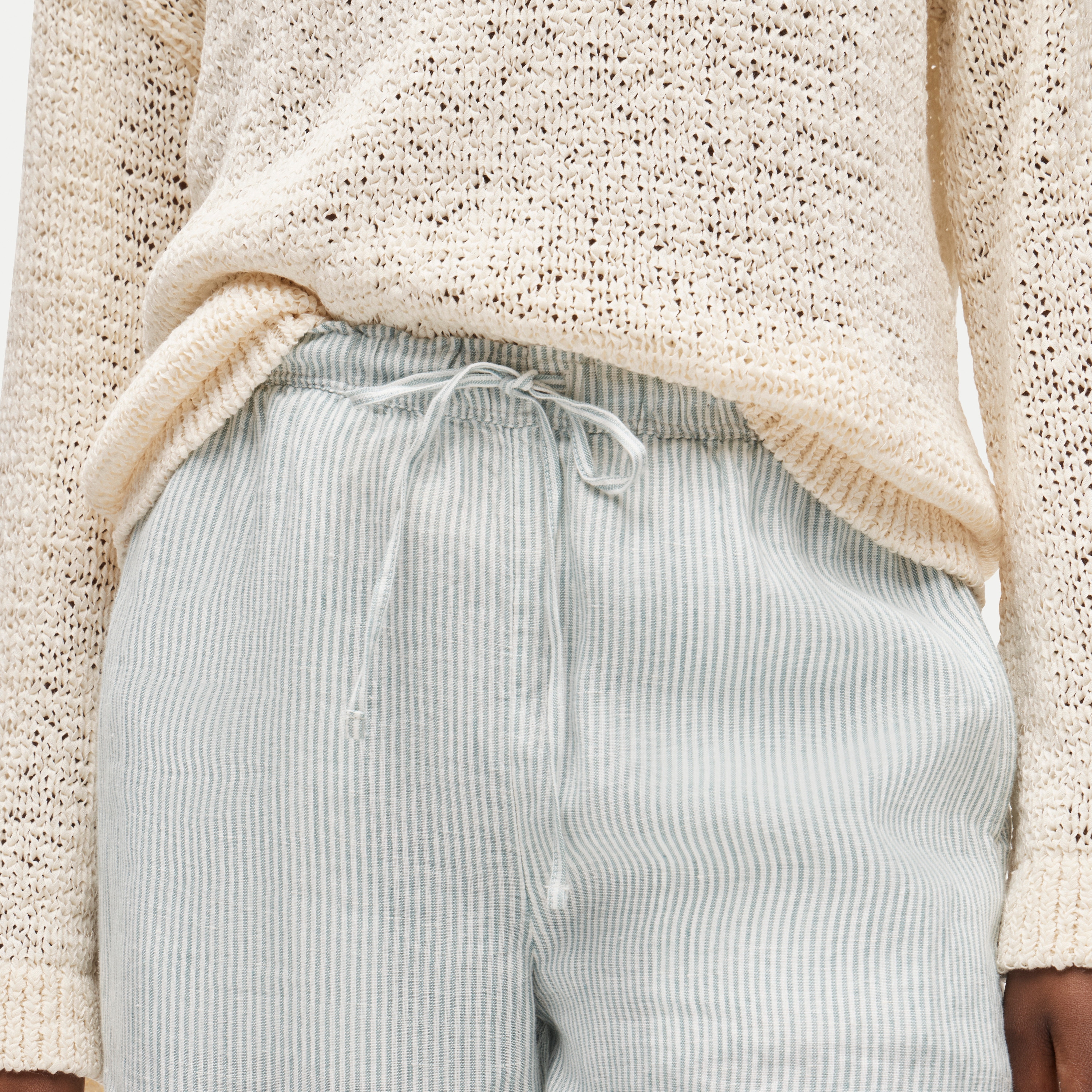 Soleil pant in striped linen