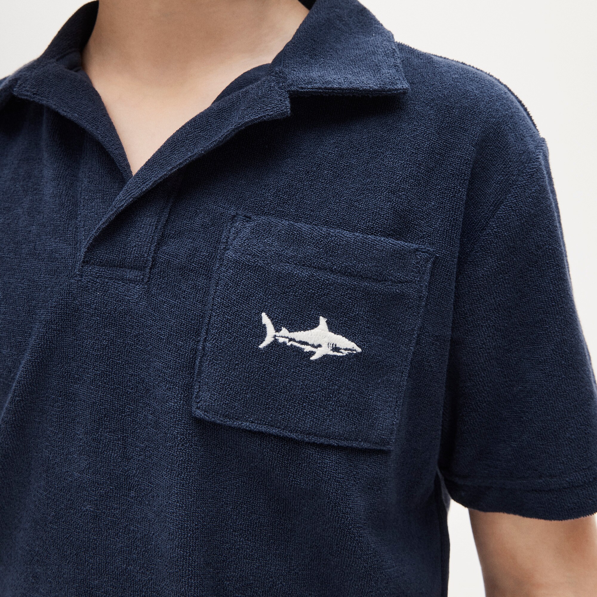 Kids' johnny-collar critter sweater-polo